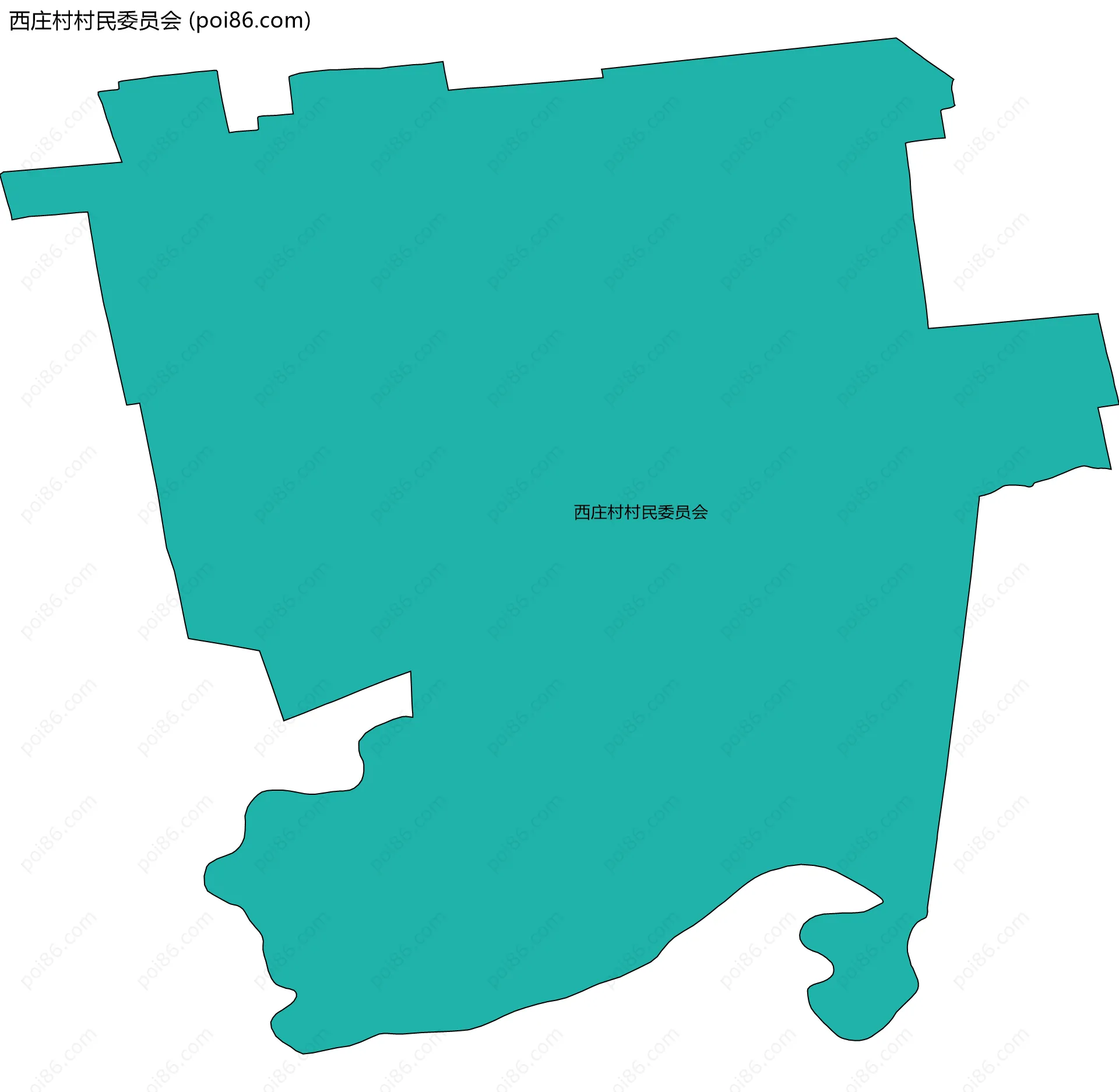 西庄村村民委员会边界地图