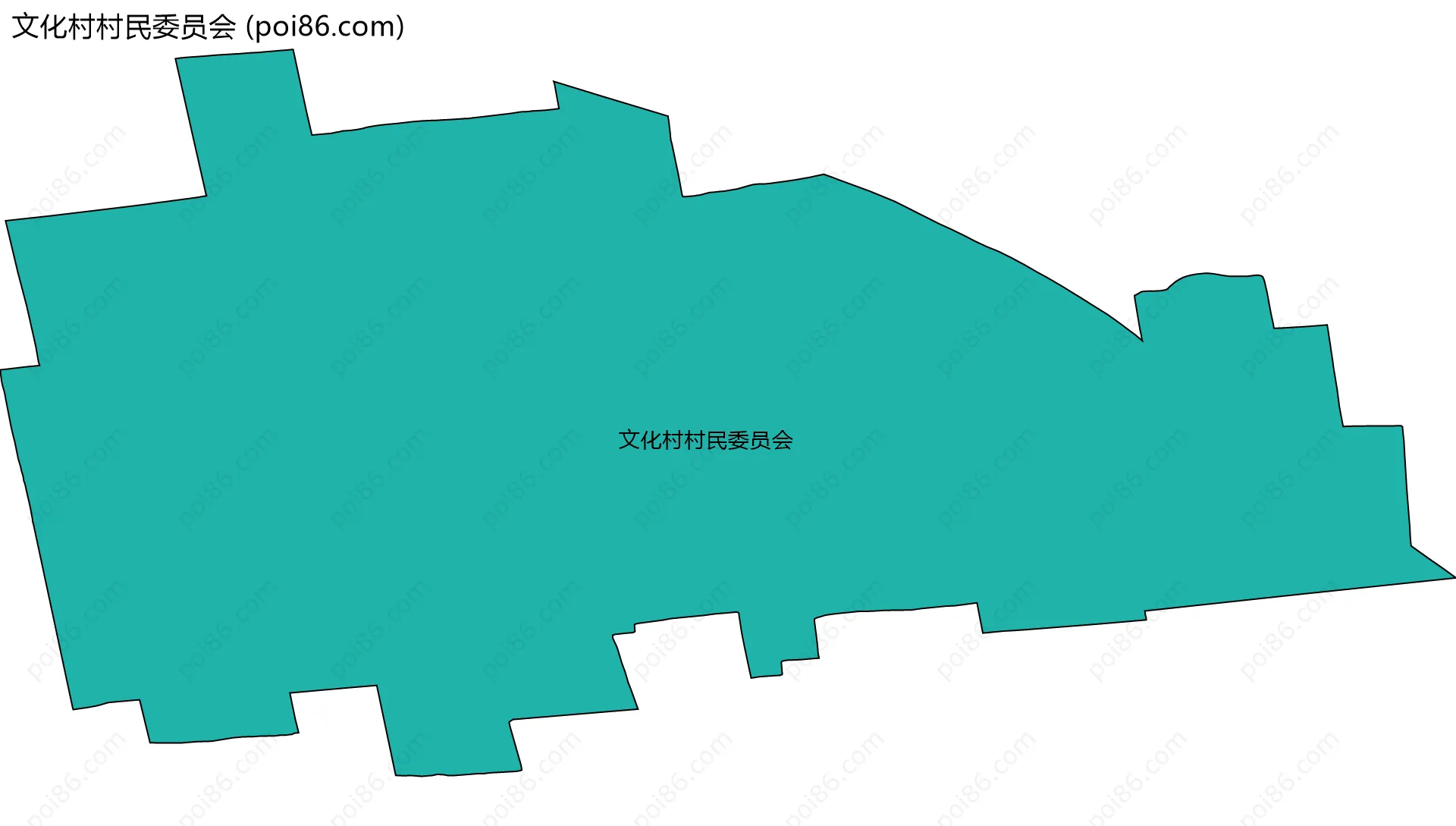 文化村村民委员会边界地图