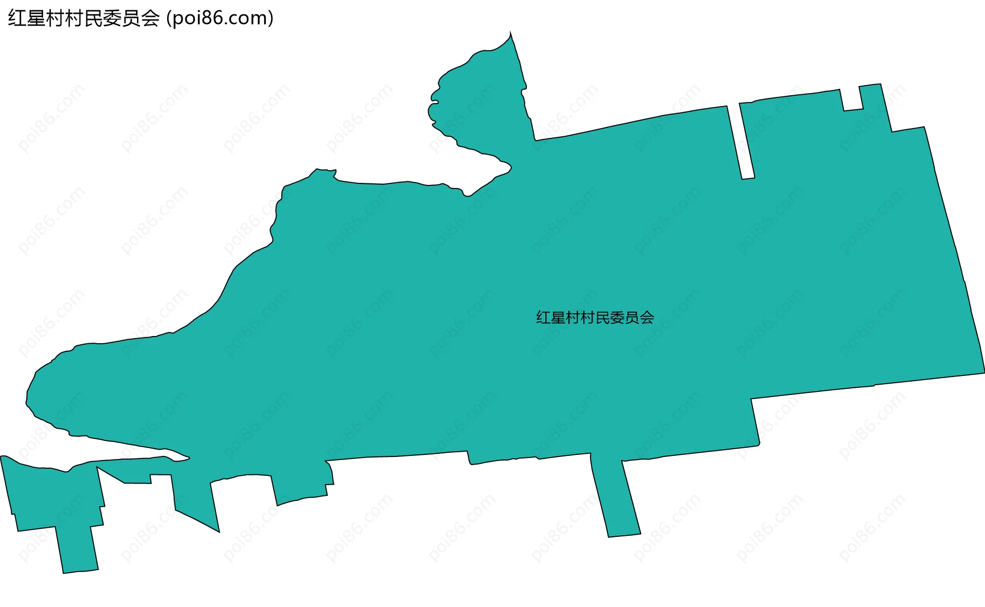 红星村村民委员会边界地图