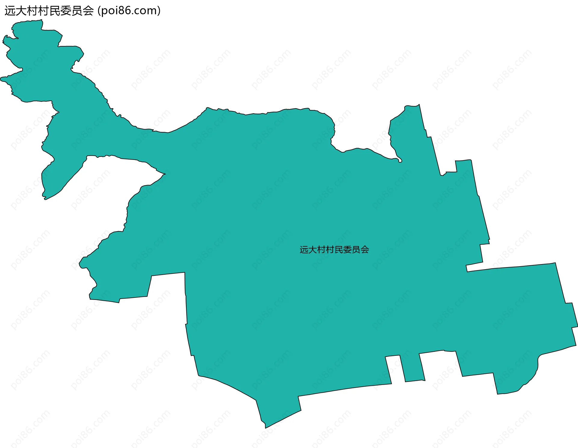 远大村村民委员会边界地图