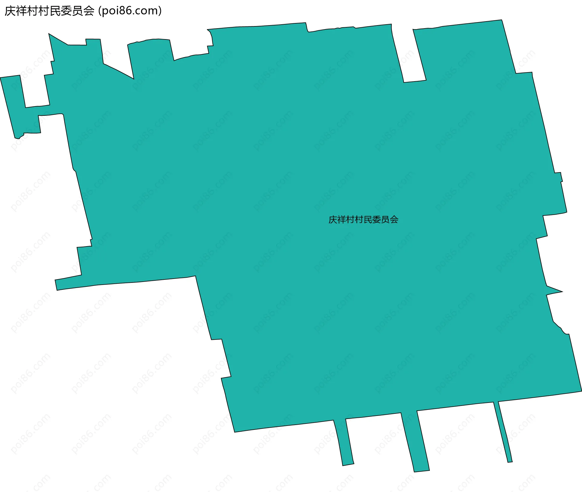 庆祥村村民委员会边界地图