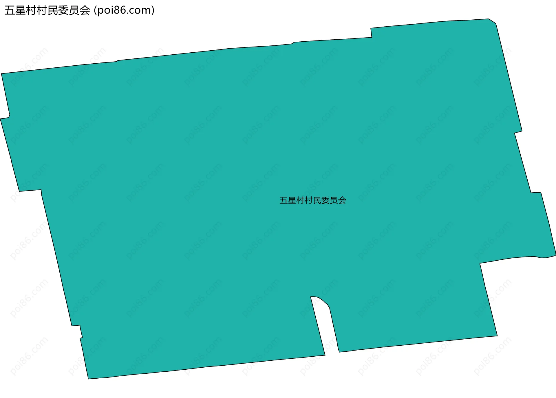五星村村民委员会边界地图