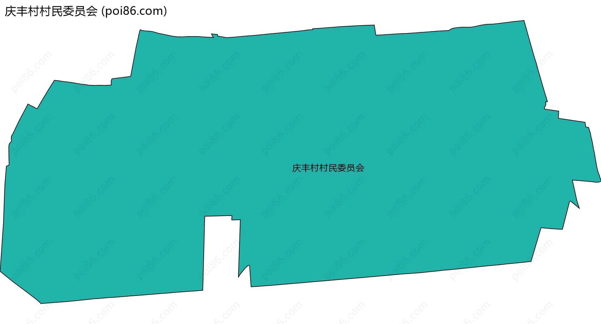 庆丰村村民委员会边界地图