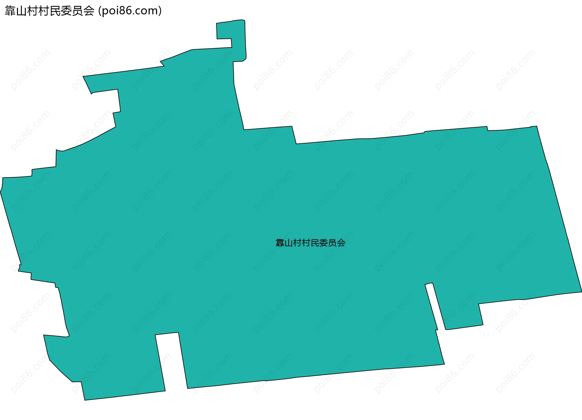 靠山村村民委员会边界地图