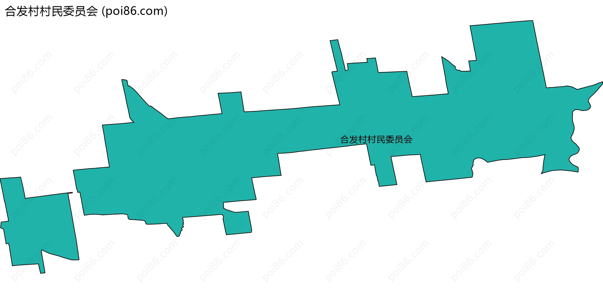 合发村村民委员会边界地图