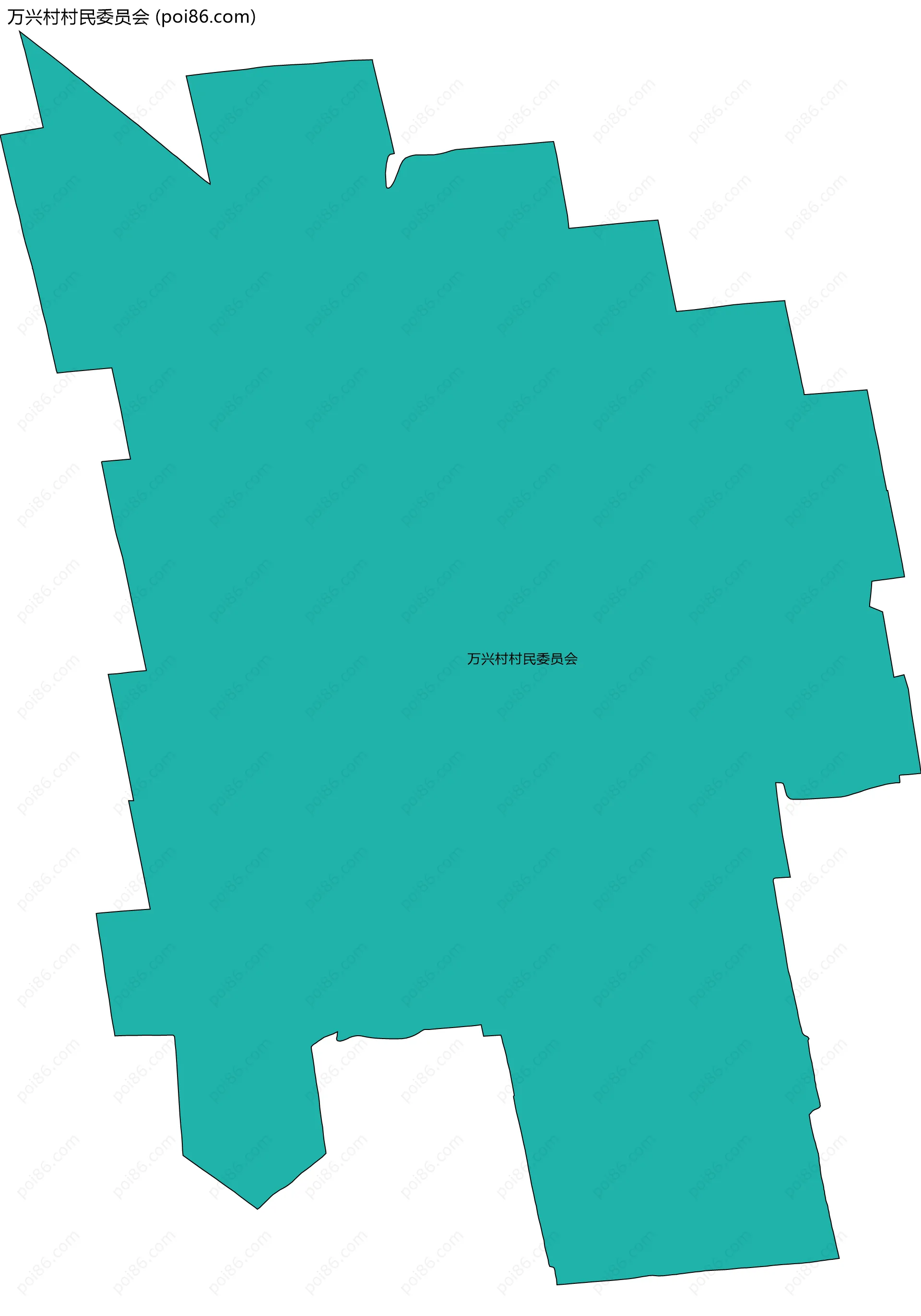 万兴村村民委员会边界地图