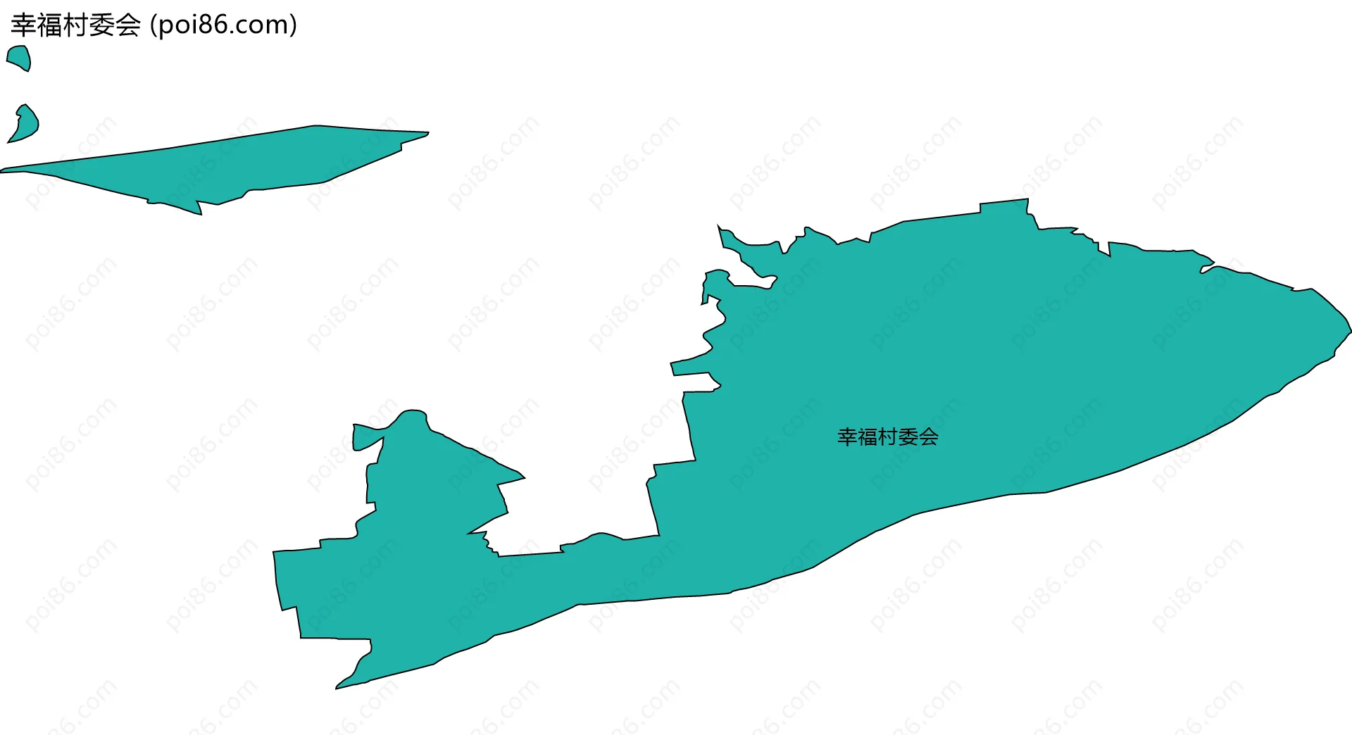 幸福村委会边界地图