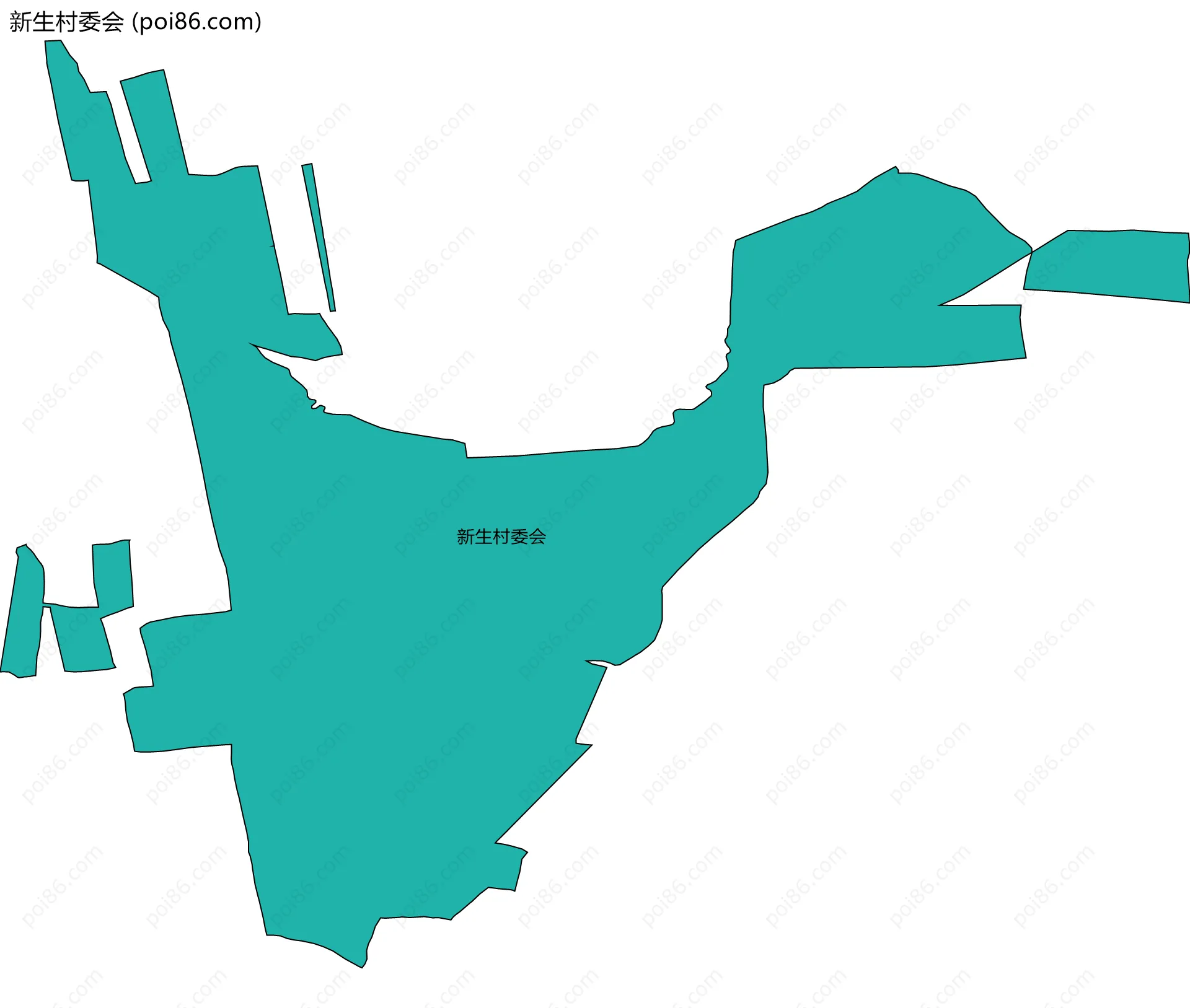 新生村委会边界地图