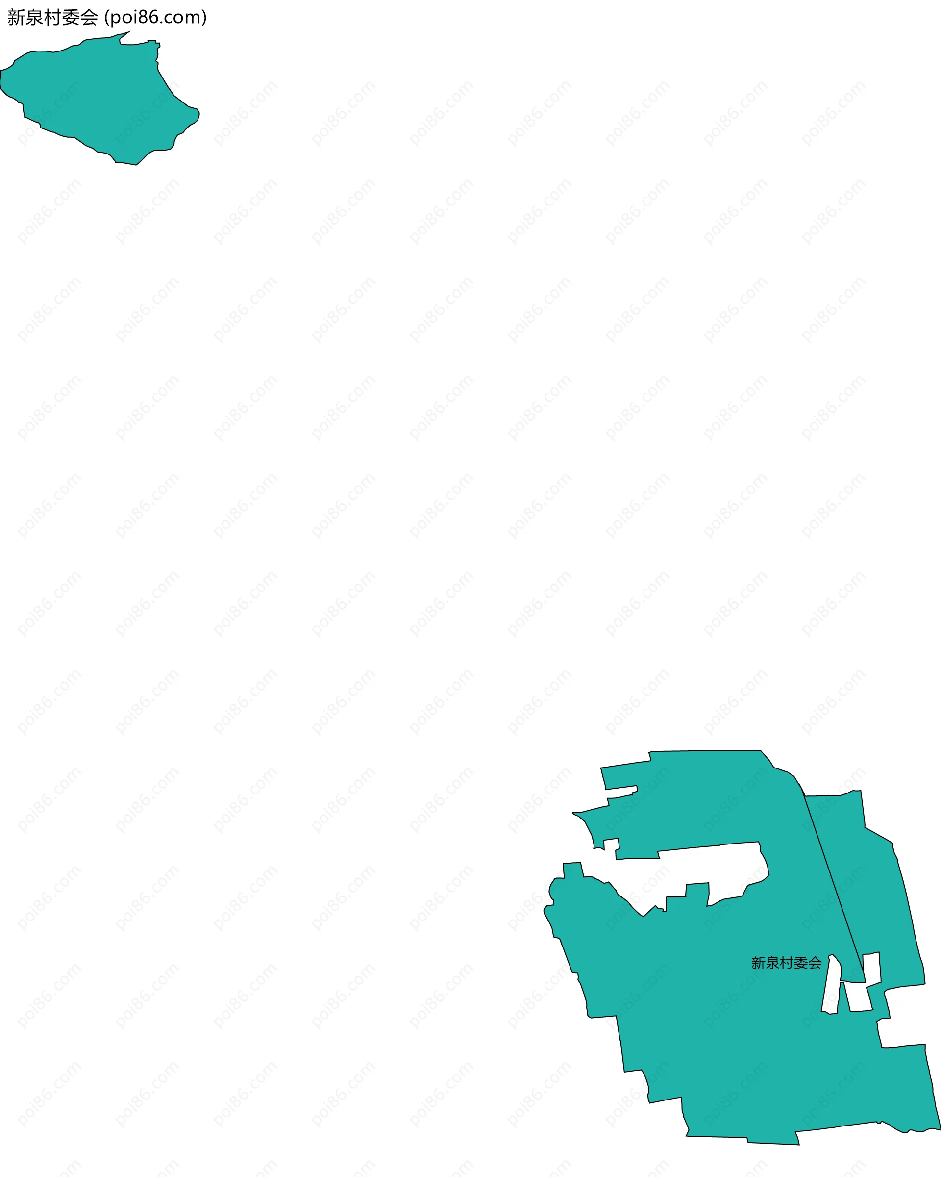新泉村委会边界地图