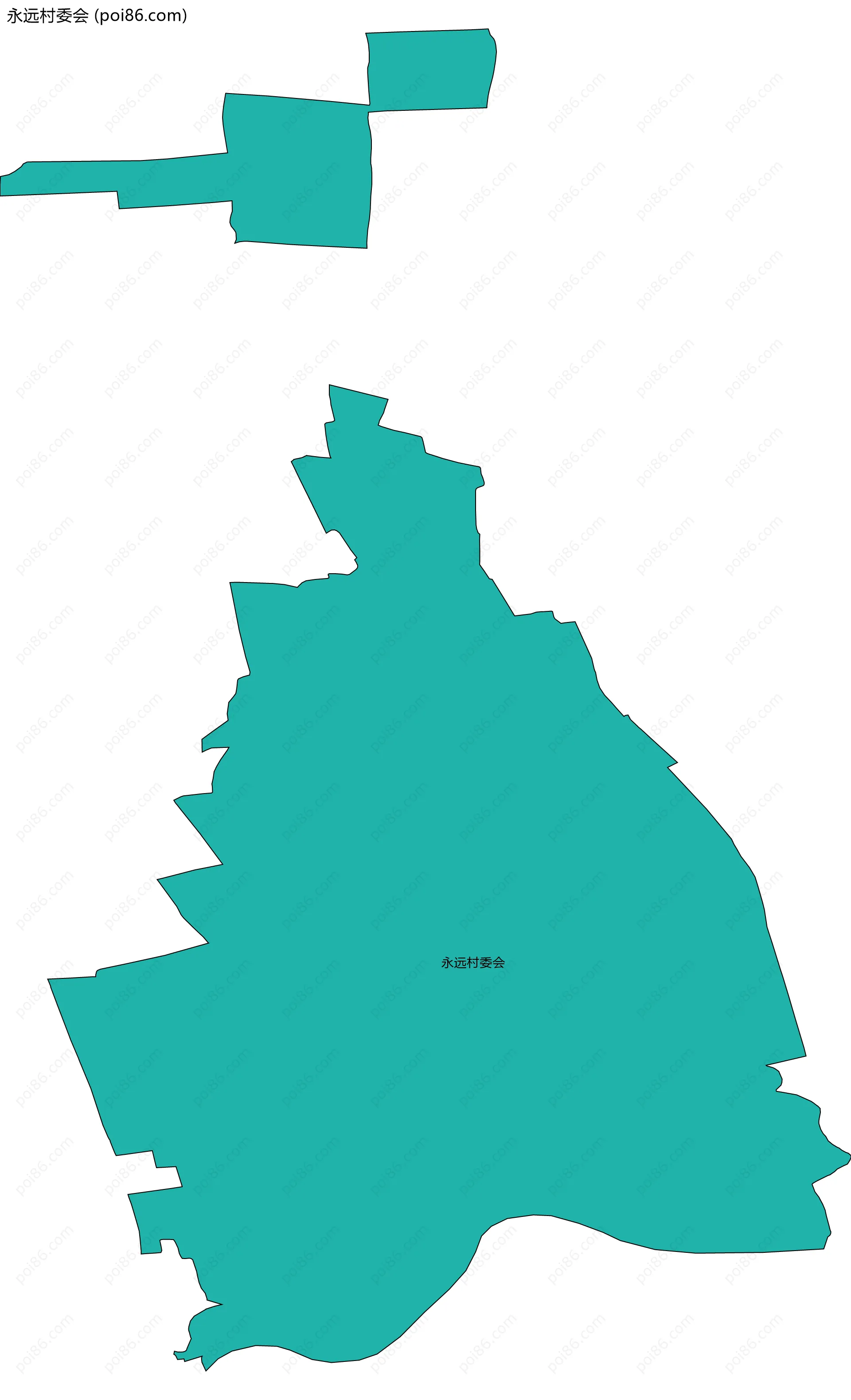 永远村委会边界地图