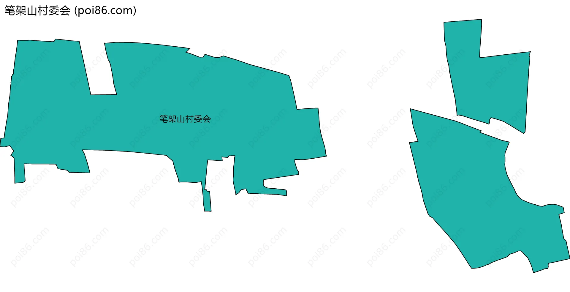 笔架山村委会边界地图