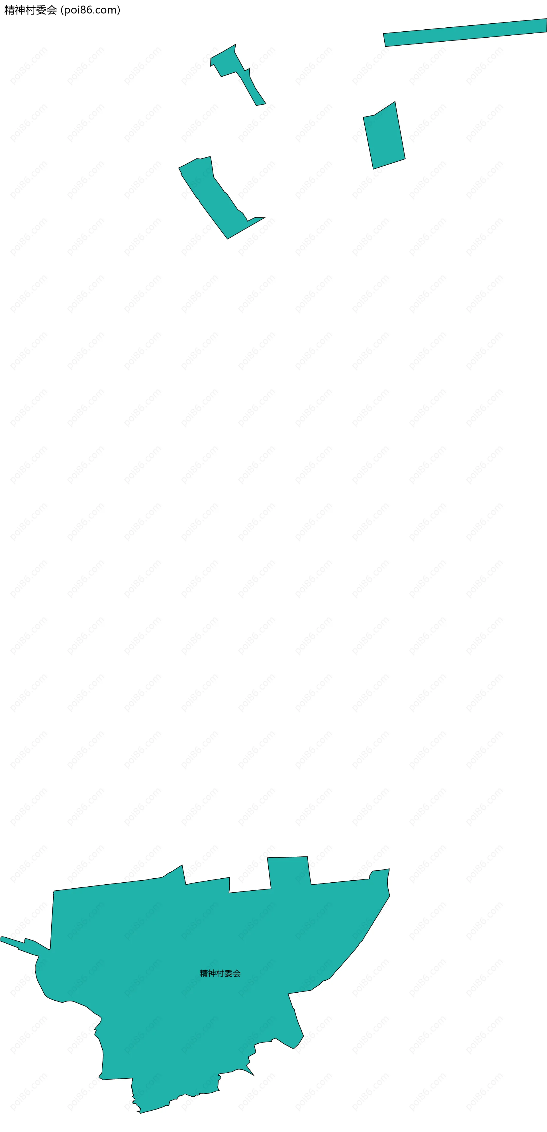 精神村委会边界地图