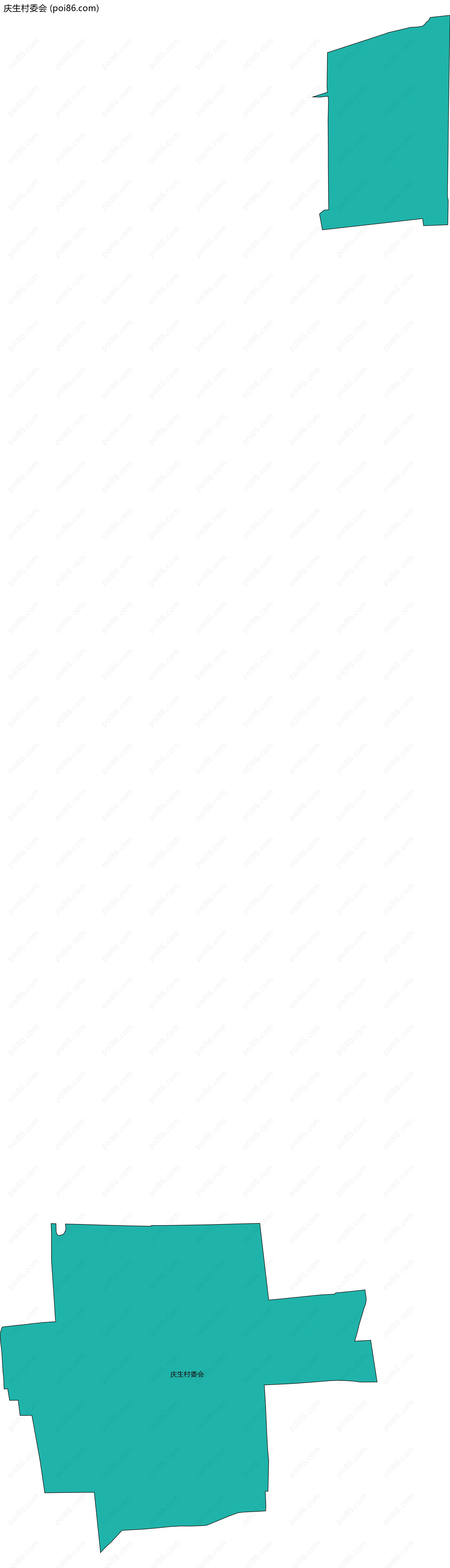 庆生村委会边界地图