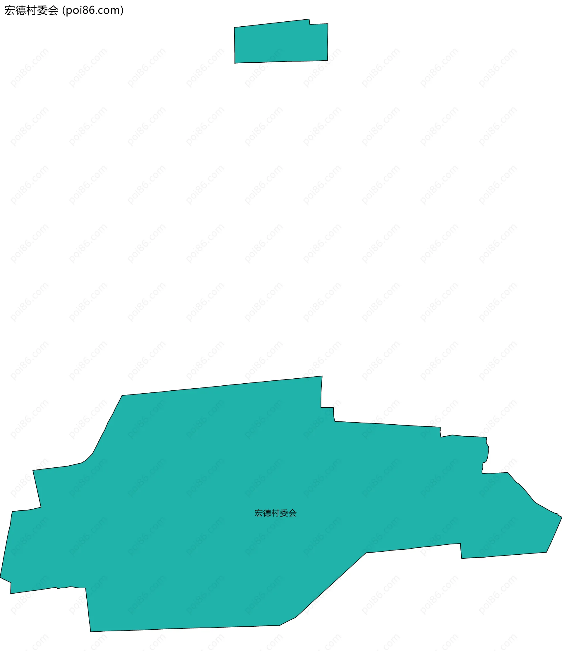 宏德村委会边界地图