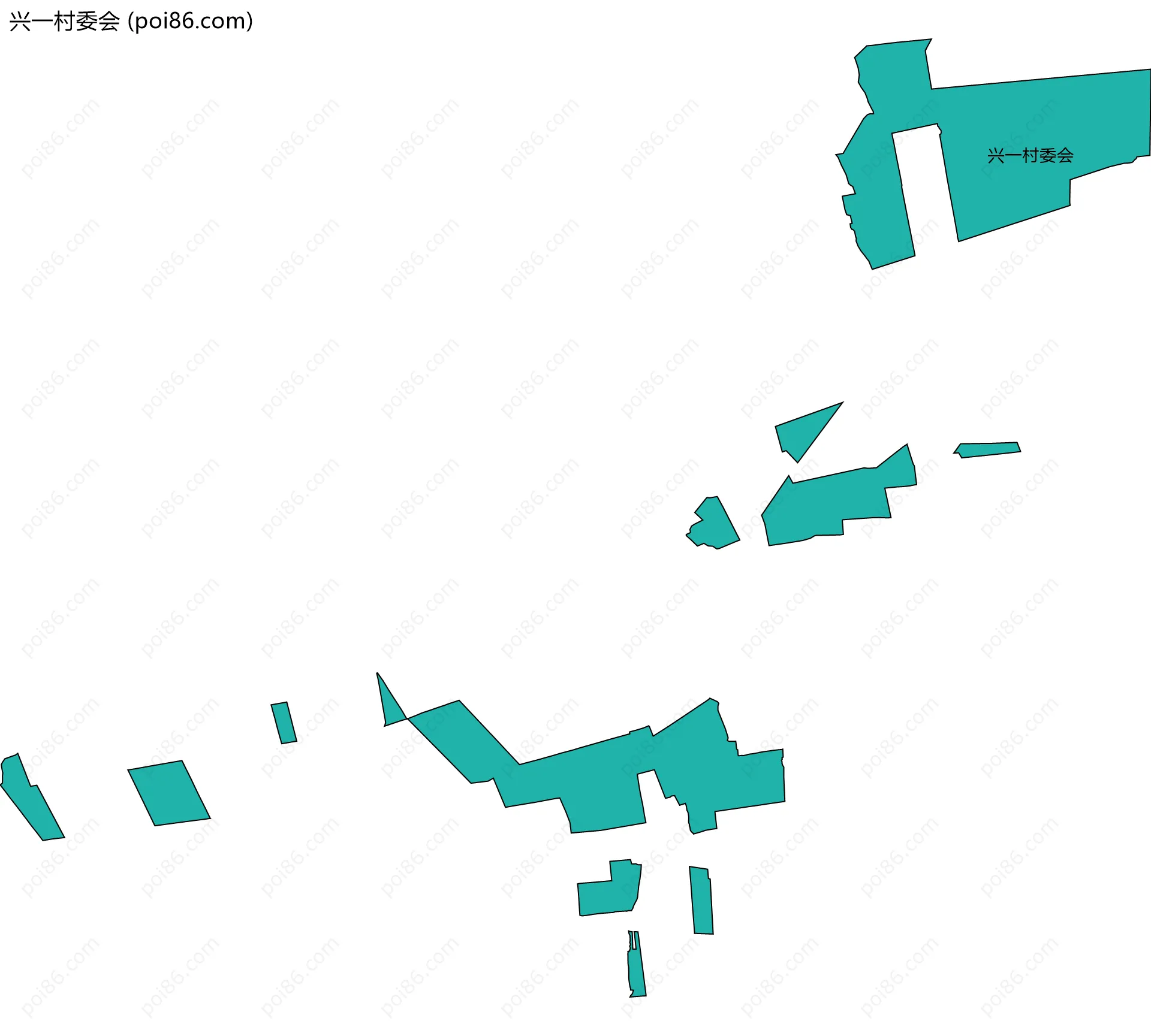 兴一村委会边界地图