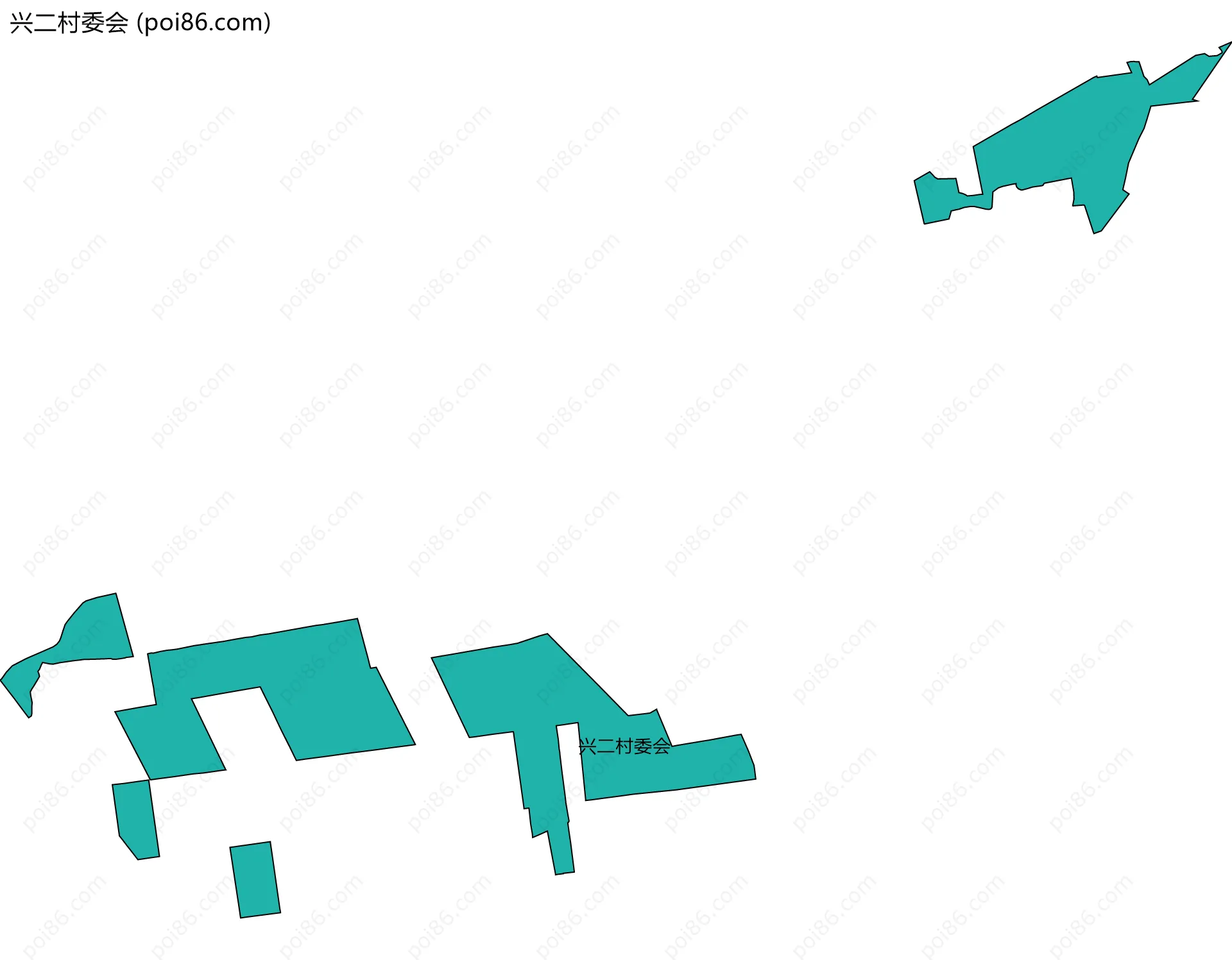兴二村委会边界地图