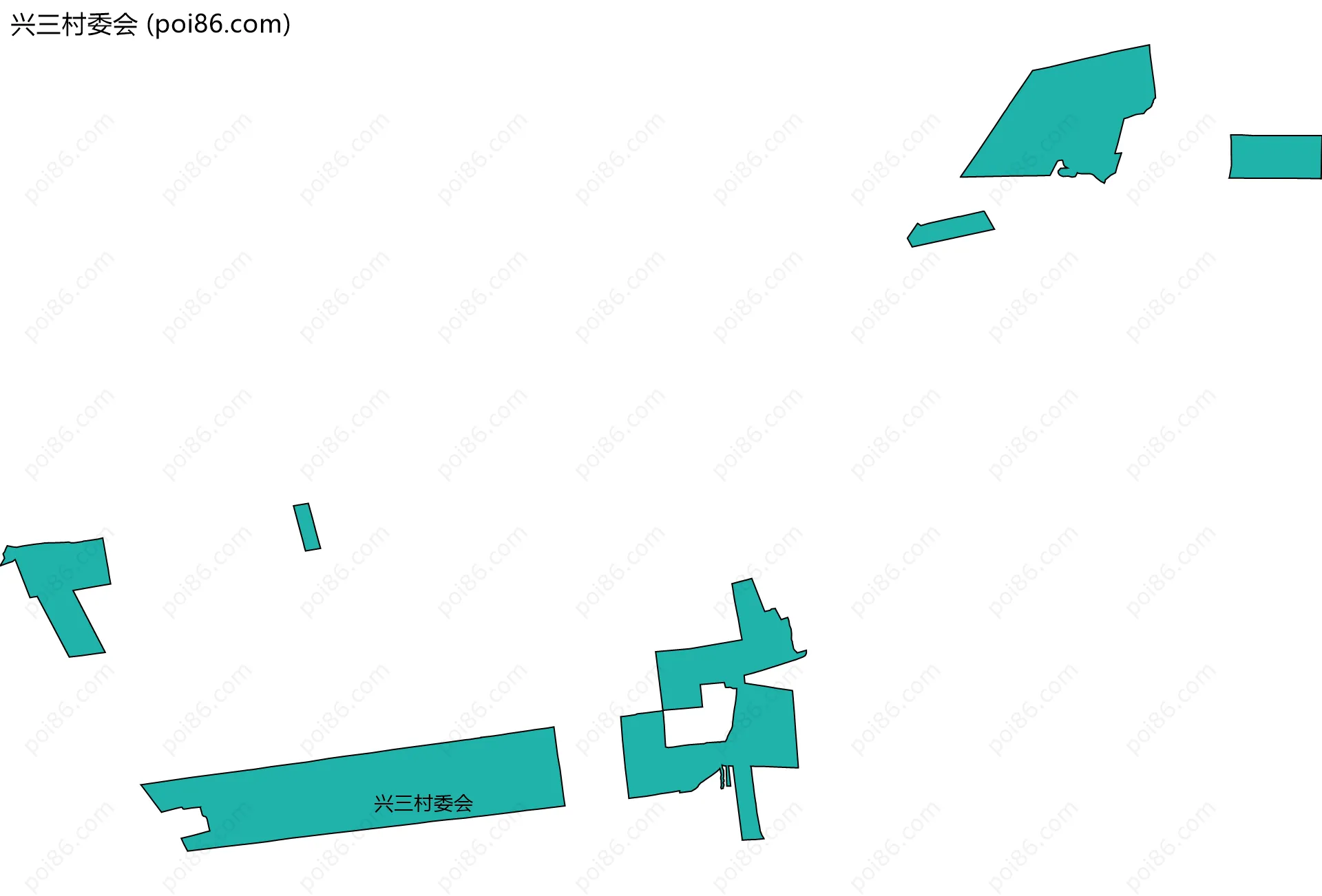 兴三村委会边界地图