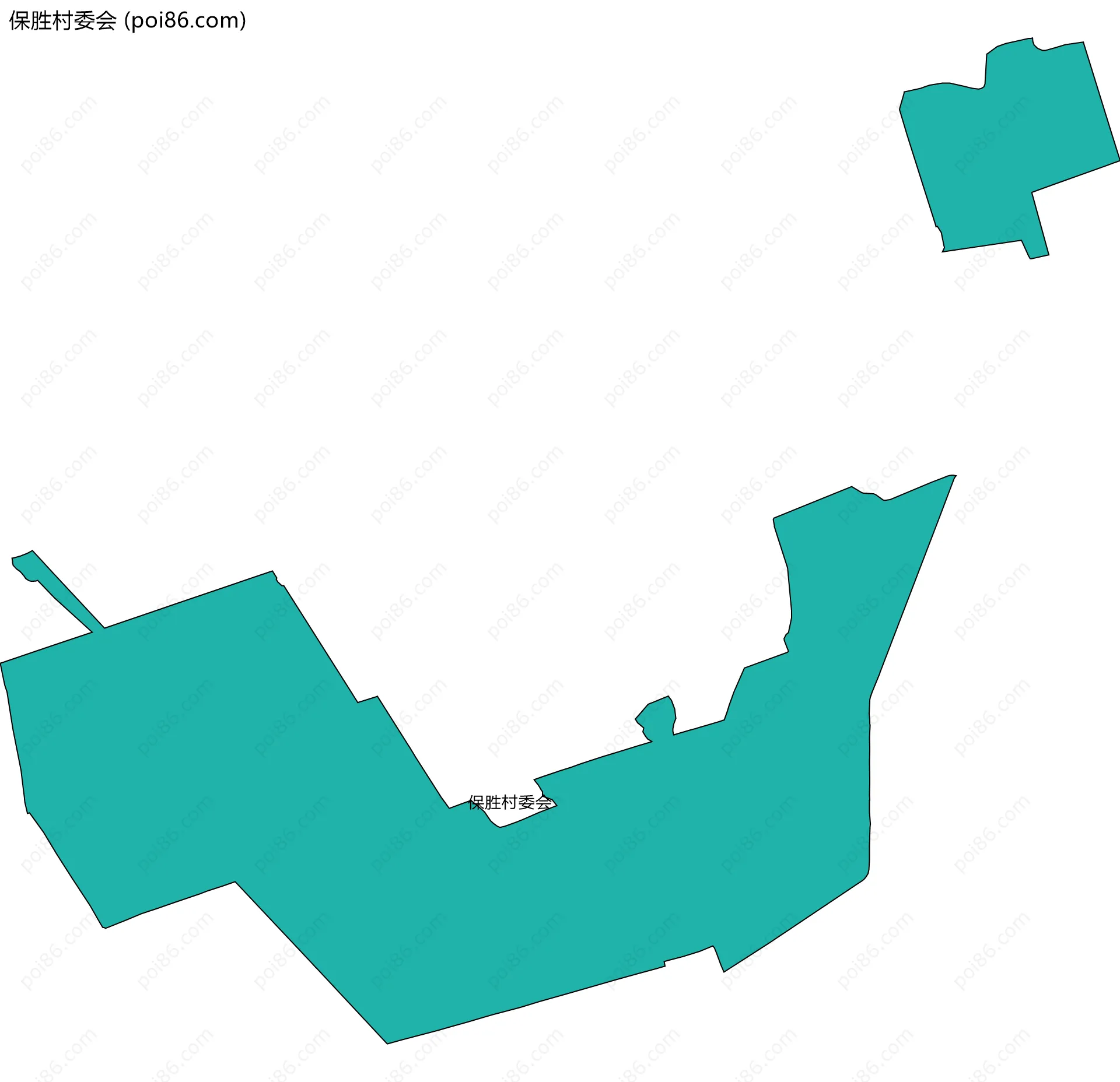 保胜村委会边界地图