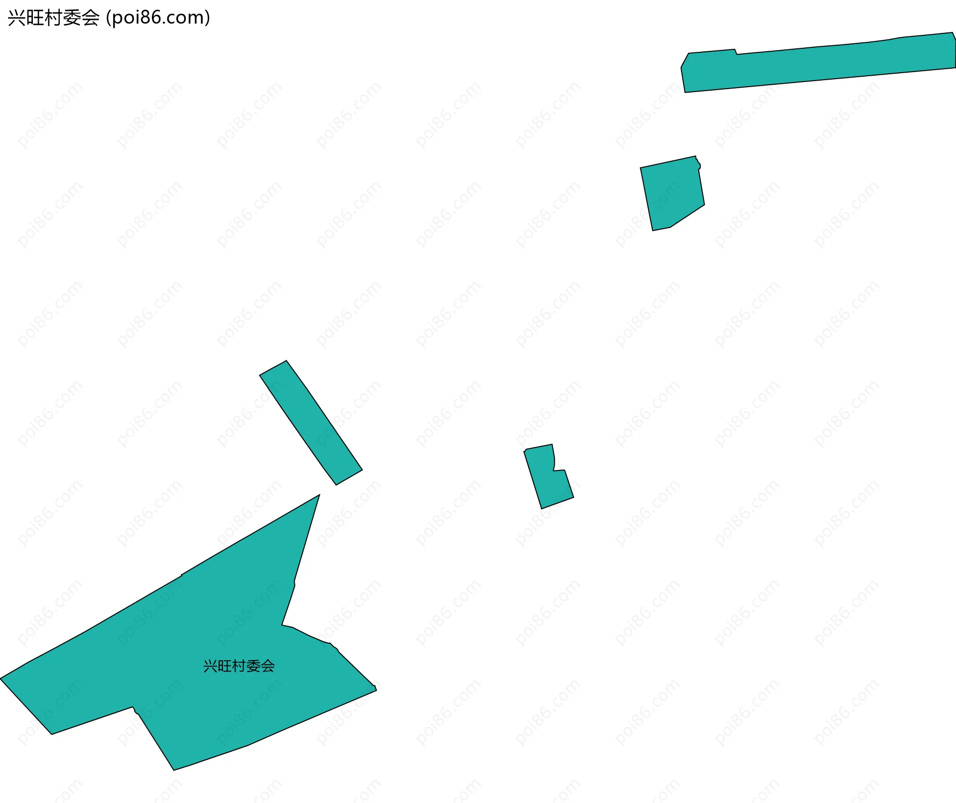兴旺村委会边界地图