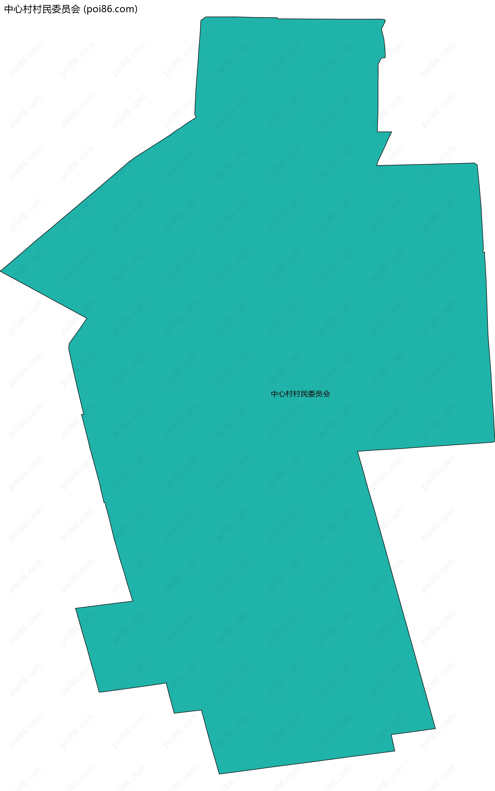 中心村村民委员会边界地图