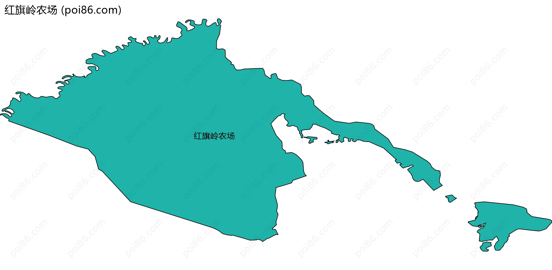 红旗岭农场边界地图