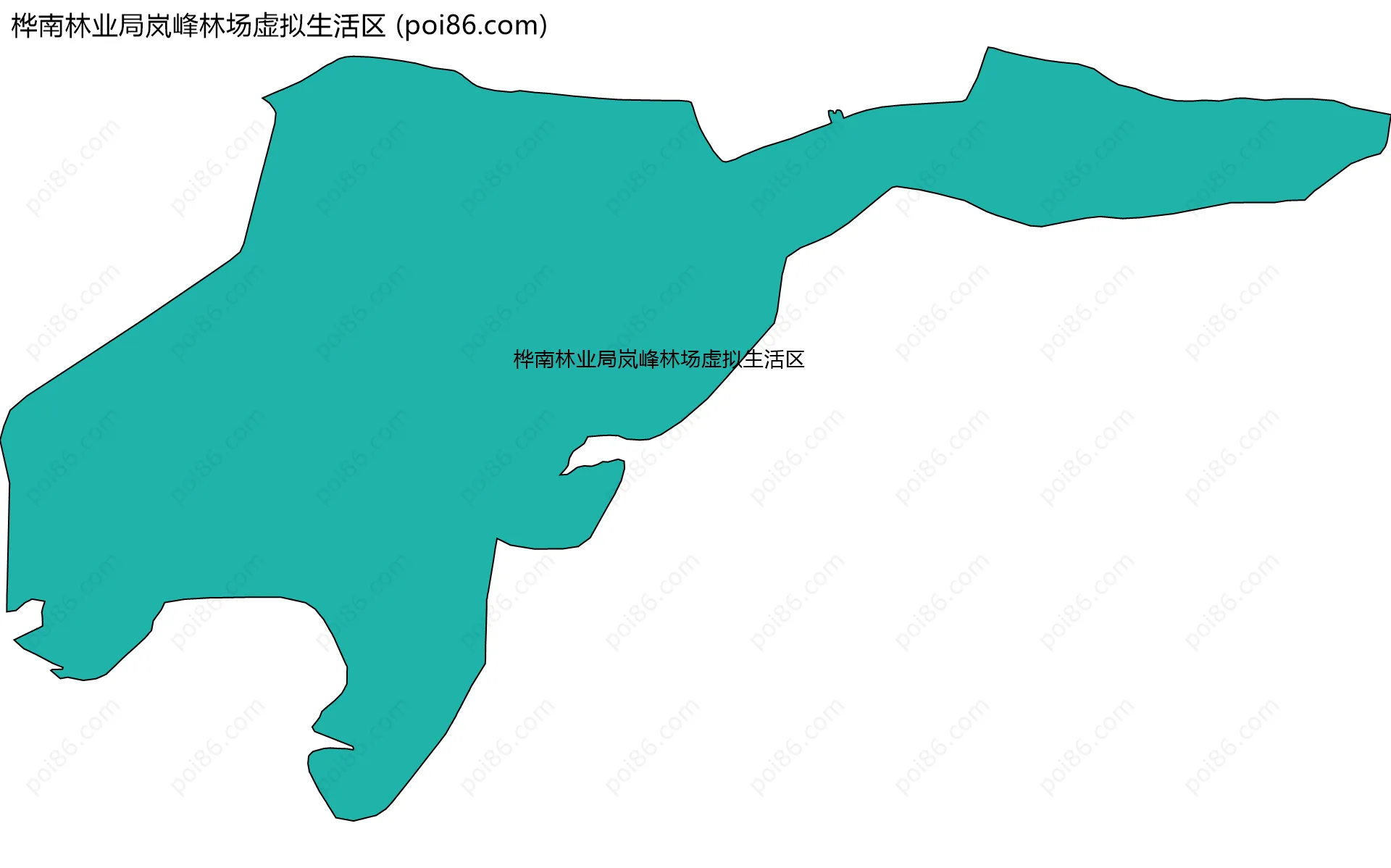 桦南林业局岚峰林场虚拟生活区边界地图