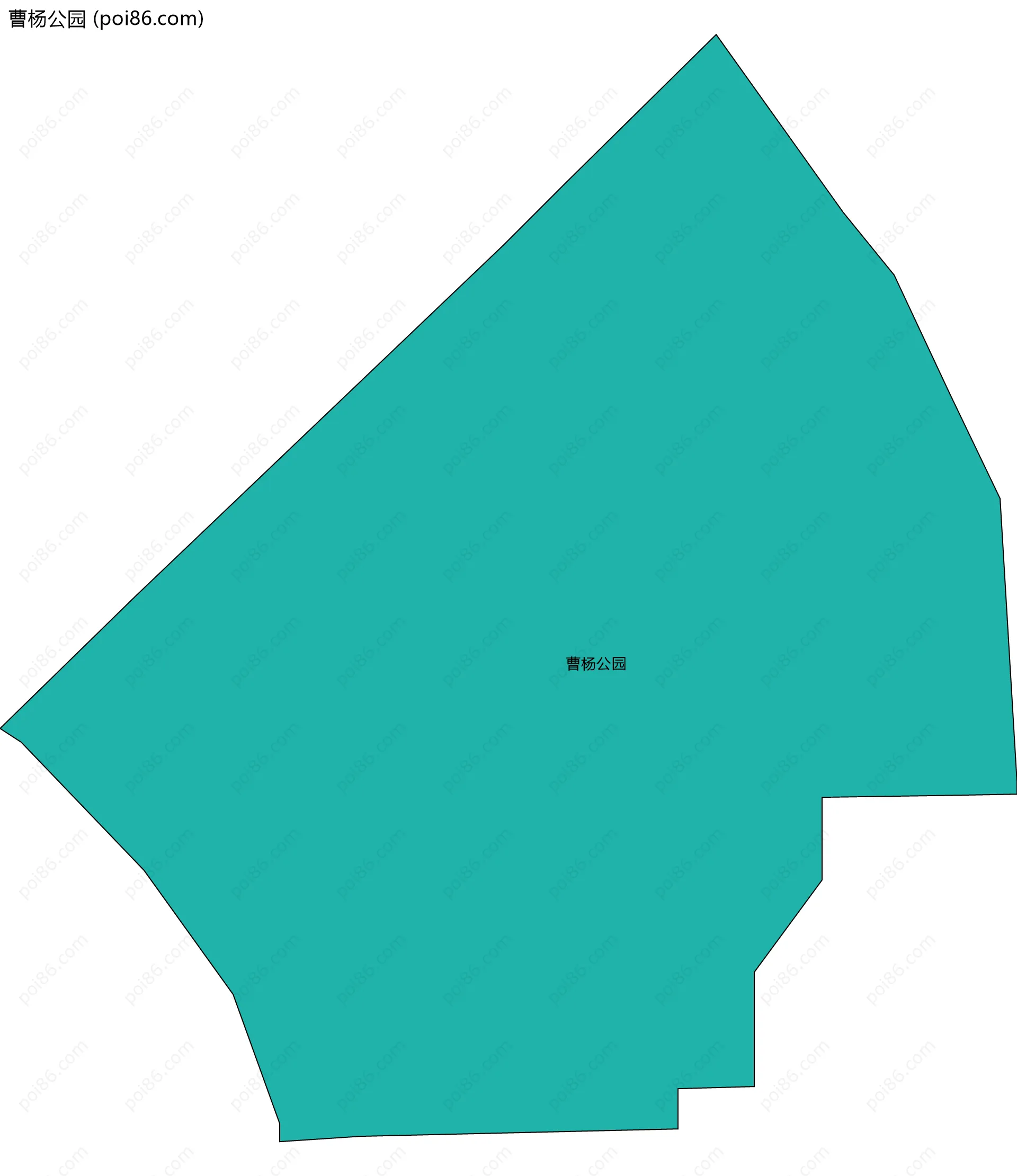 曹杨公园边界地图