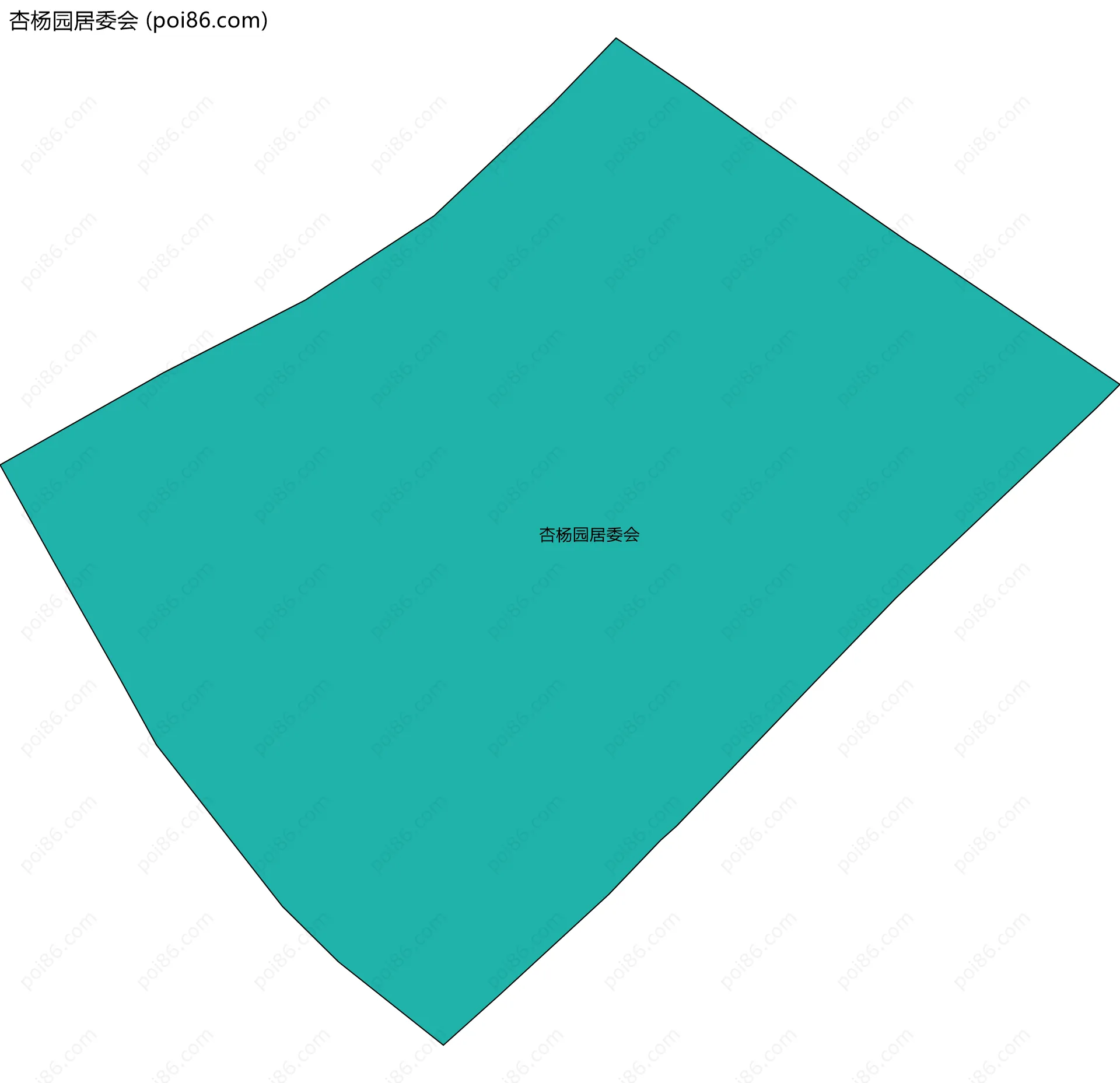 杏杨园居委会边界地图