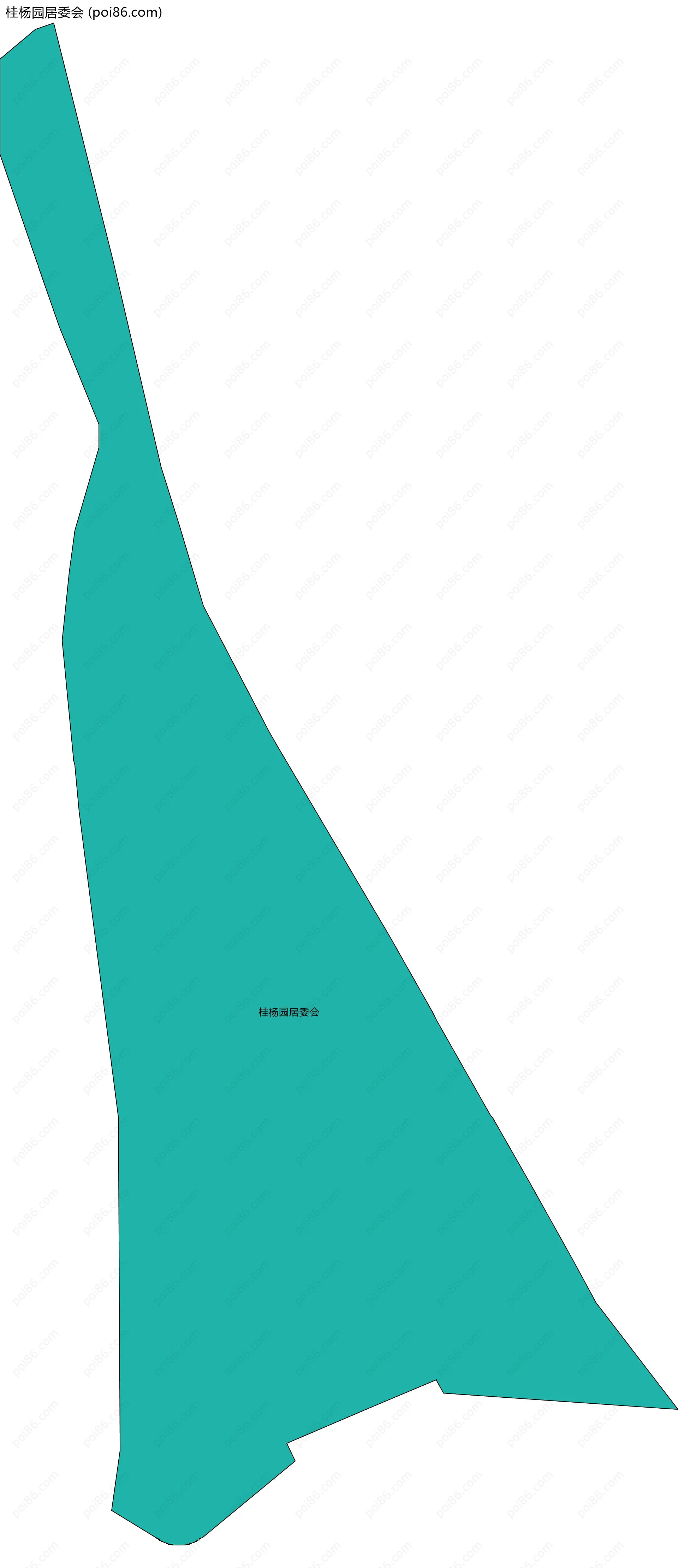 桂杨园居委会边界地图