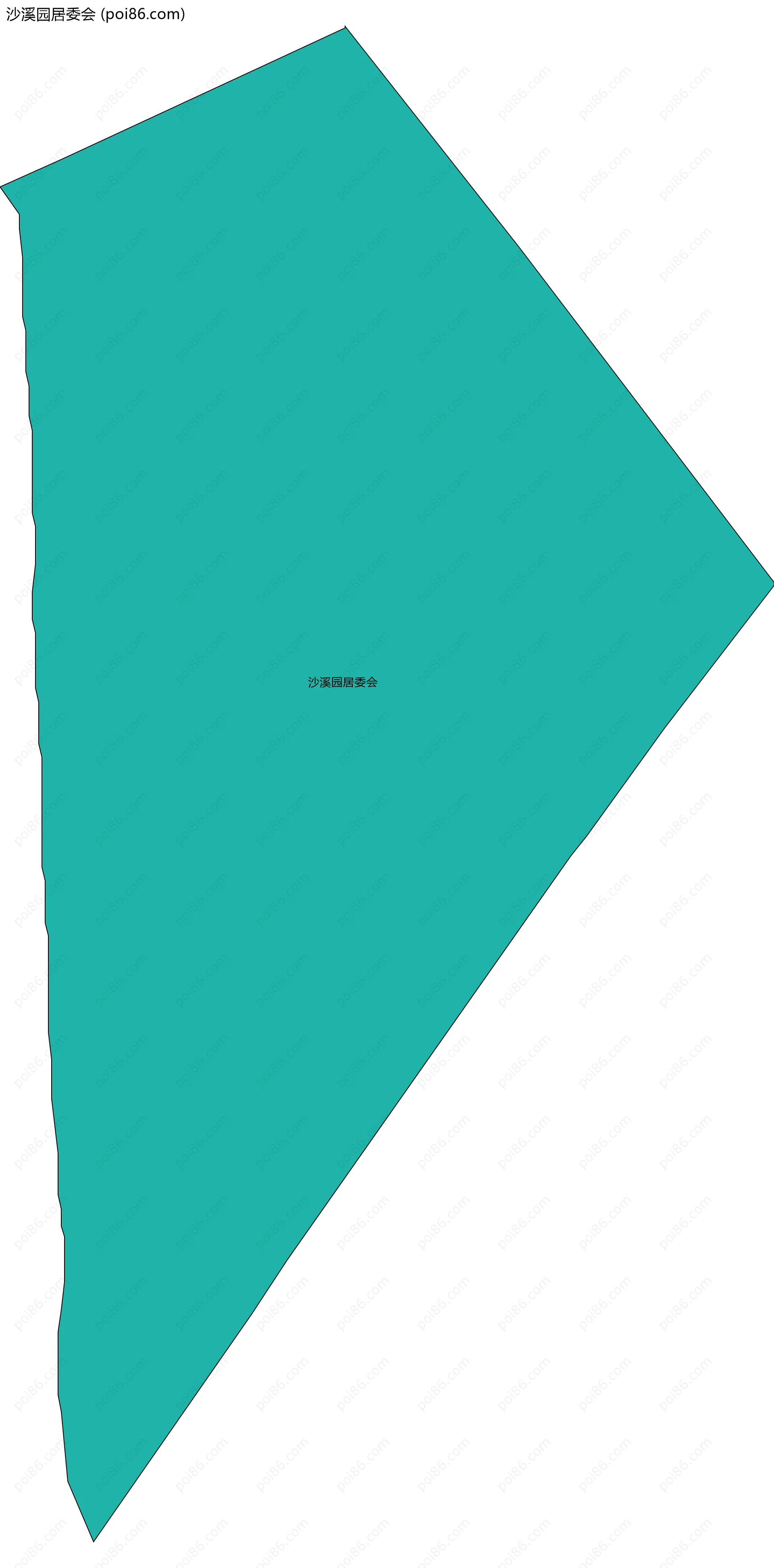 沙溪园居委会边界地图