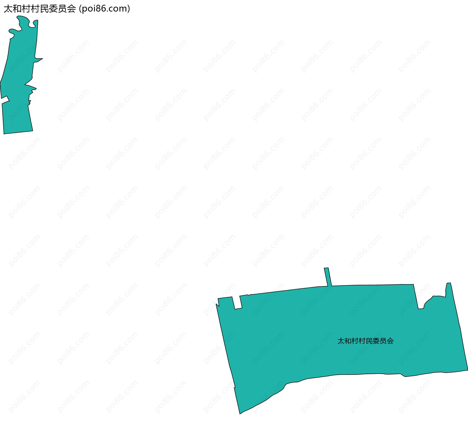 太和村村民委员会边界地图