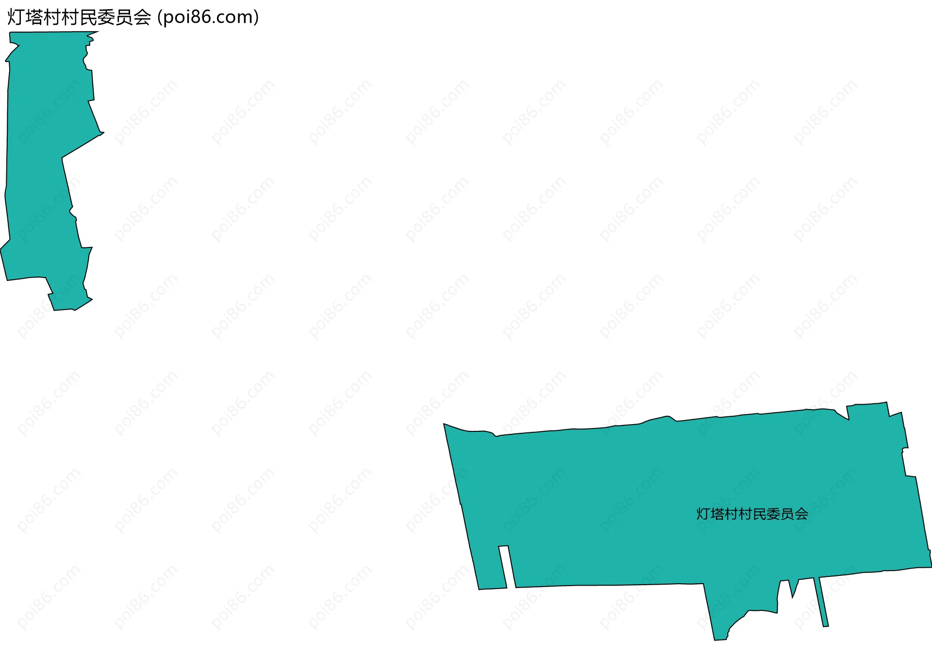 灯塔村村民委员会边界地图