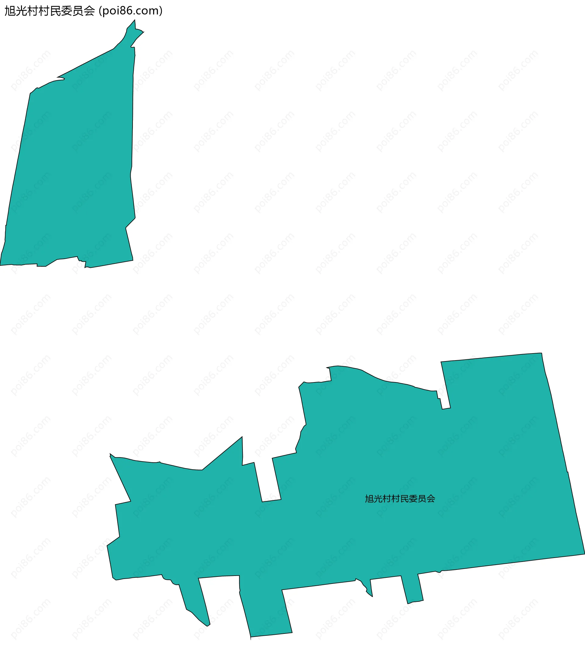 旭光村村民委员会边界地图