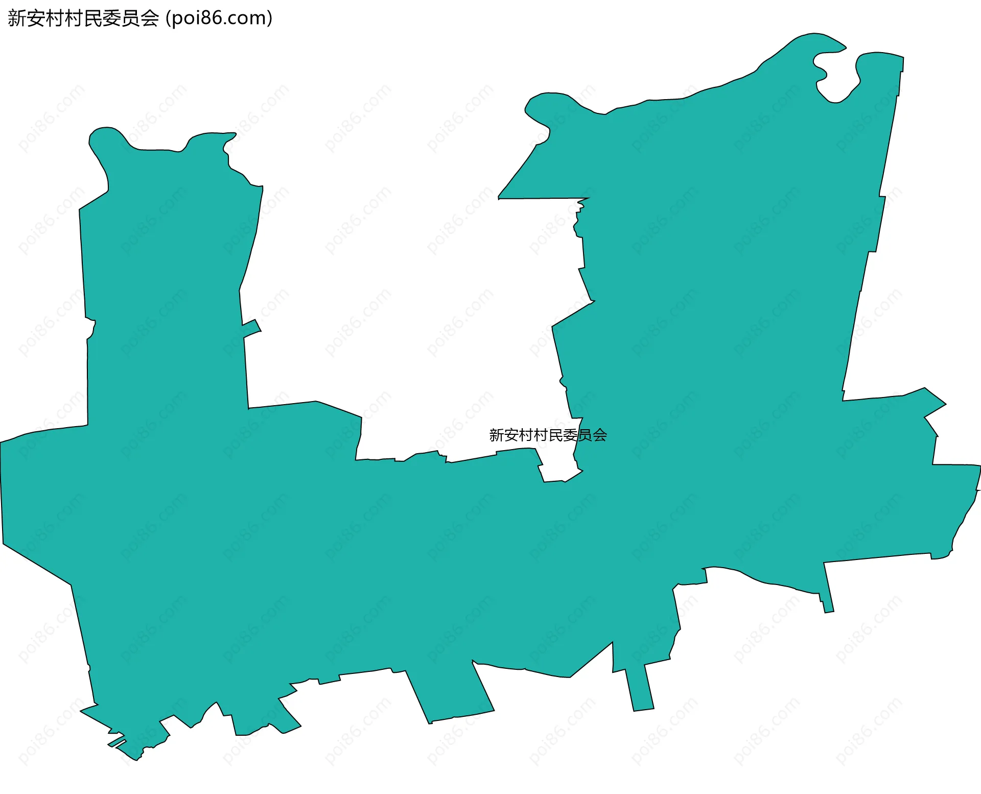 新安村村民委员会边界地图