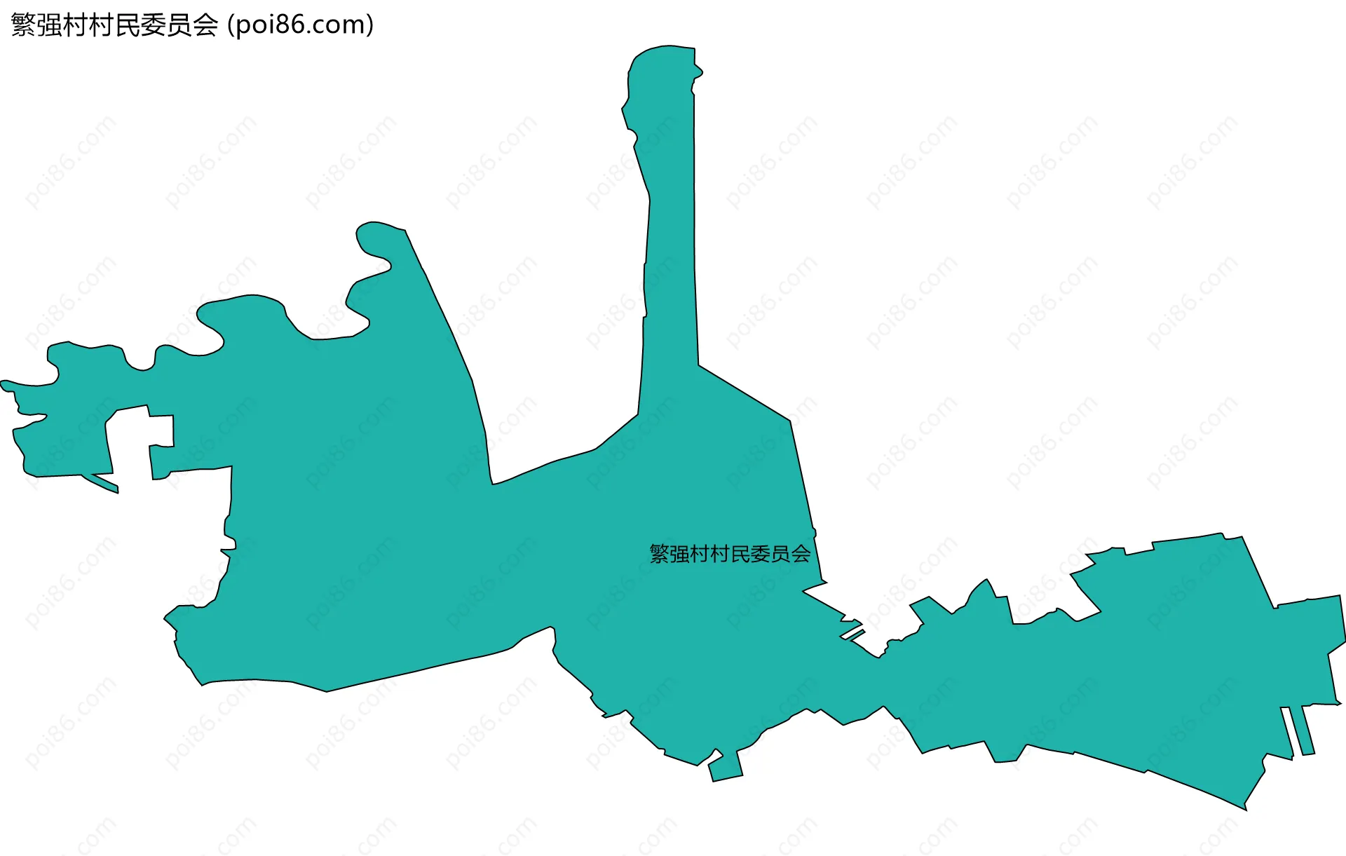繁强村村民委员会边界地图