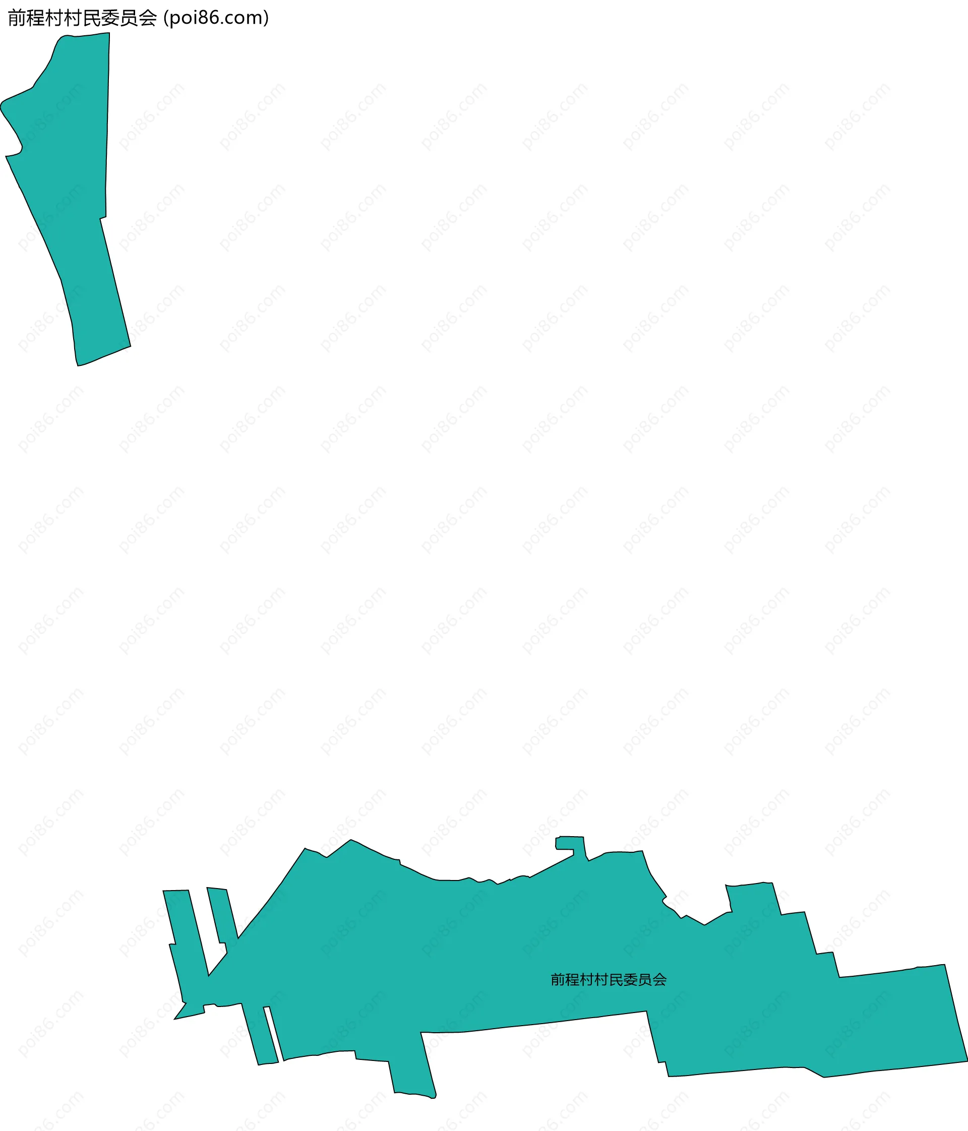 前程村村民委员会边界地图