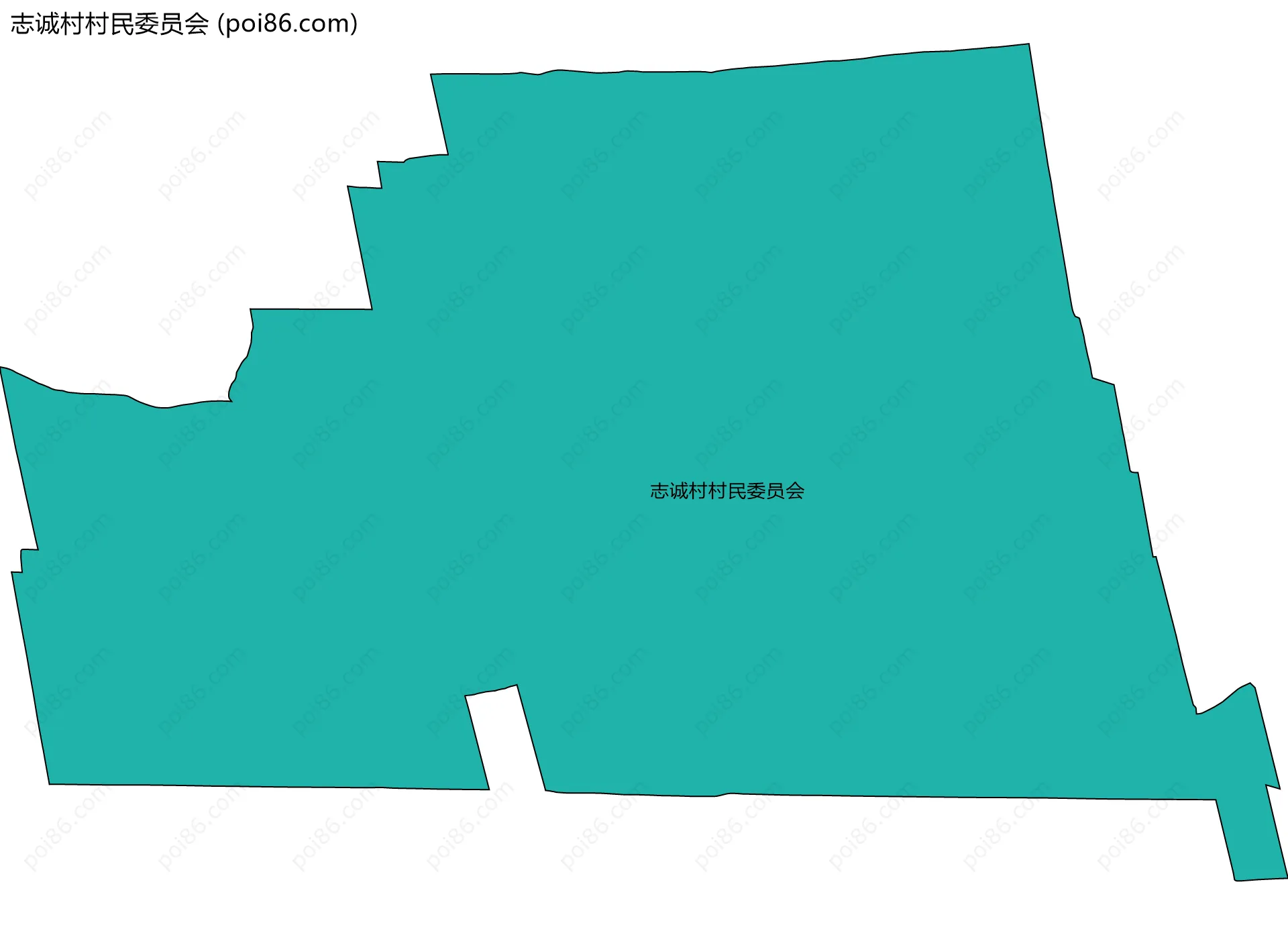 志诚村村民委员会边界地图