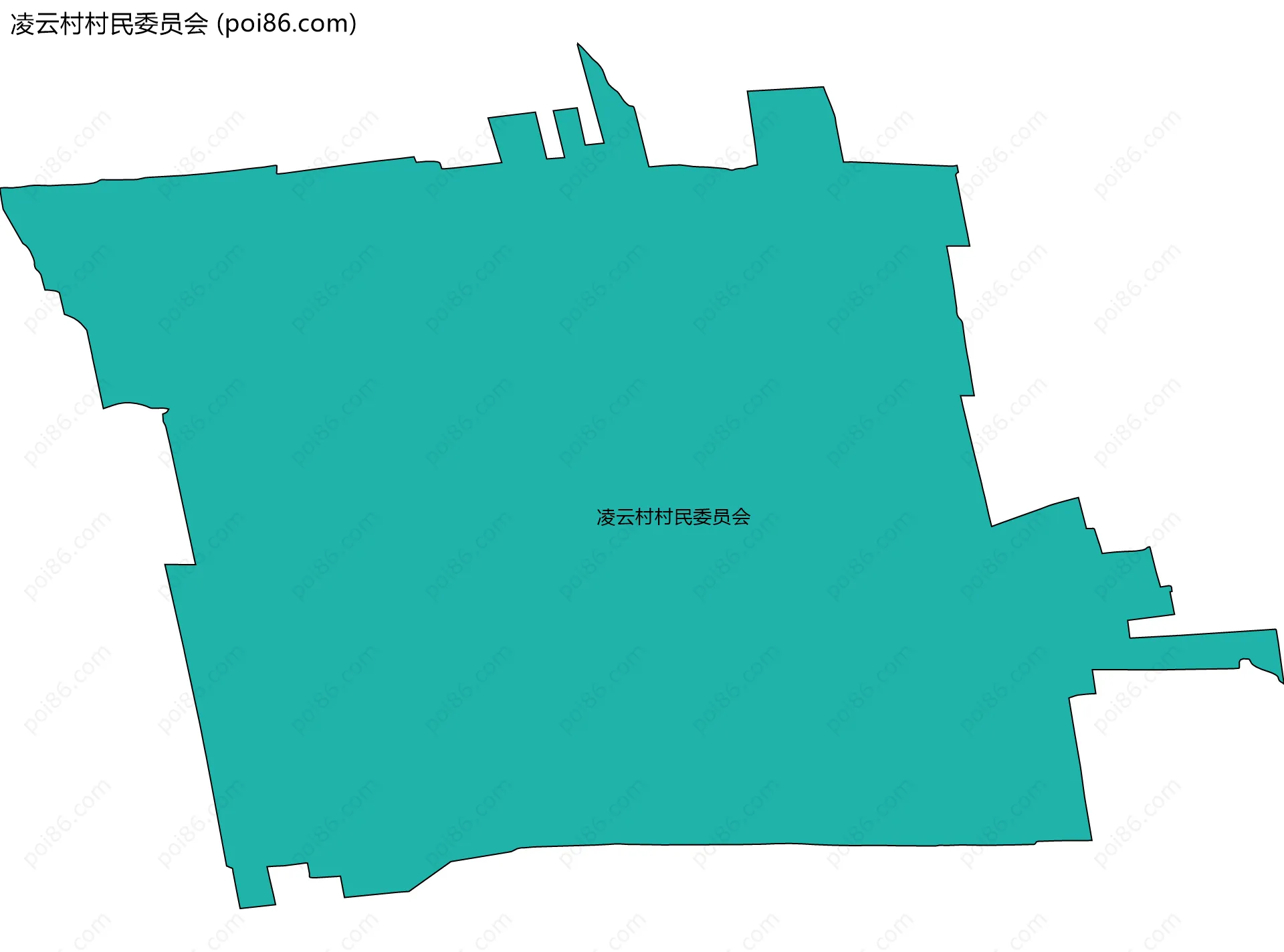 凌云村村民委员会边界地图