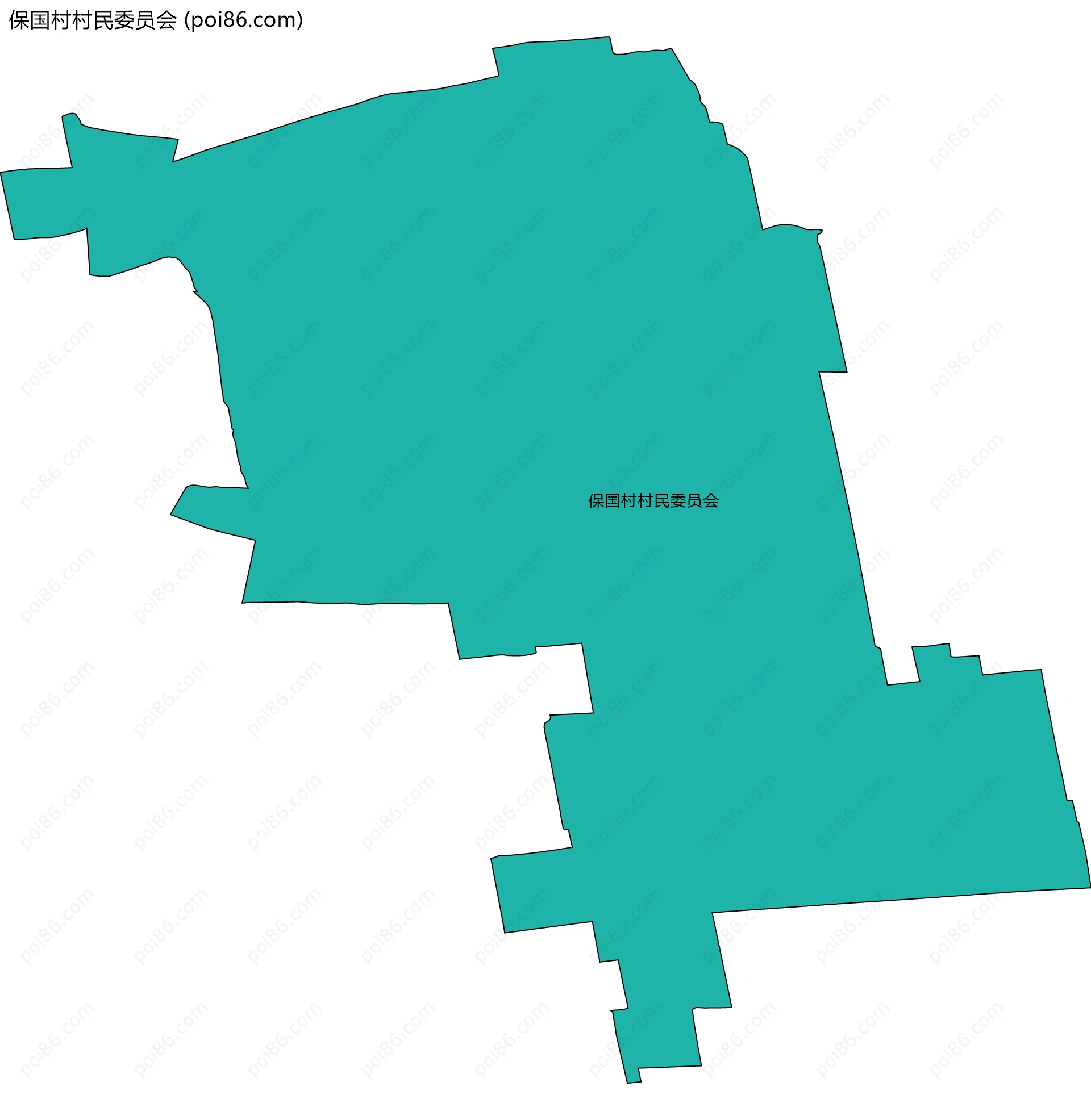 保国村村民委员会边界地图