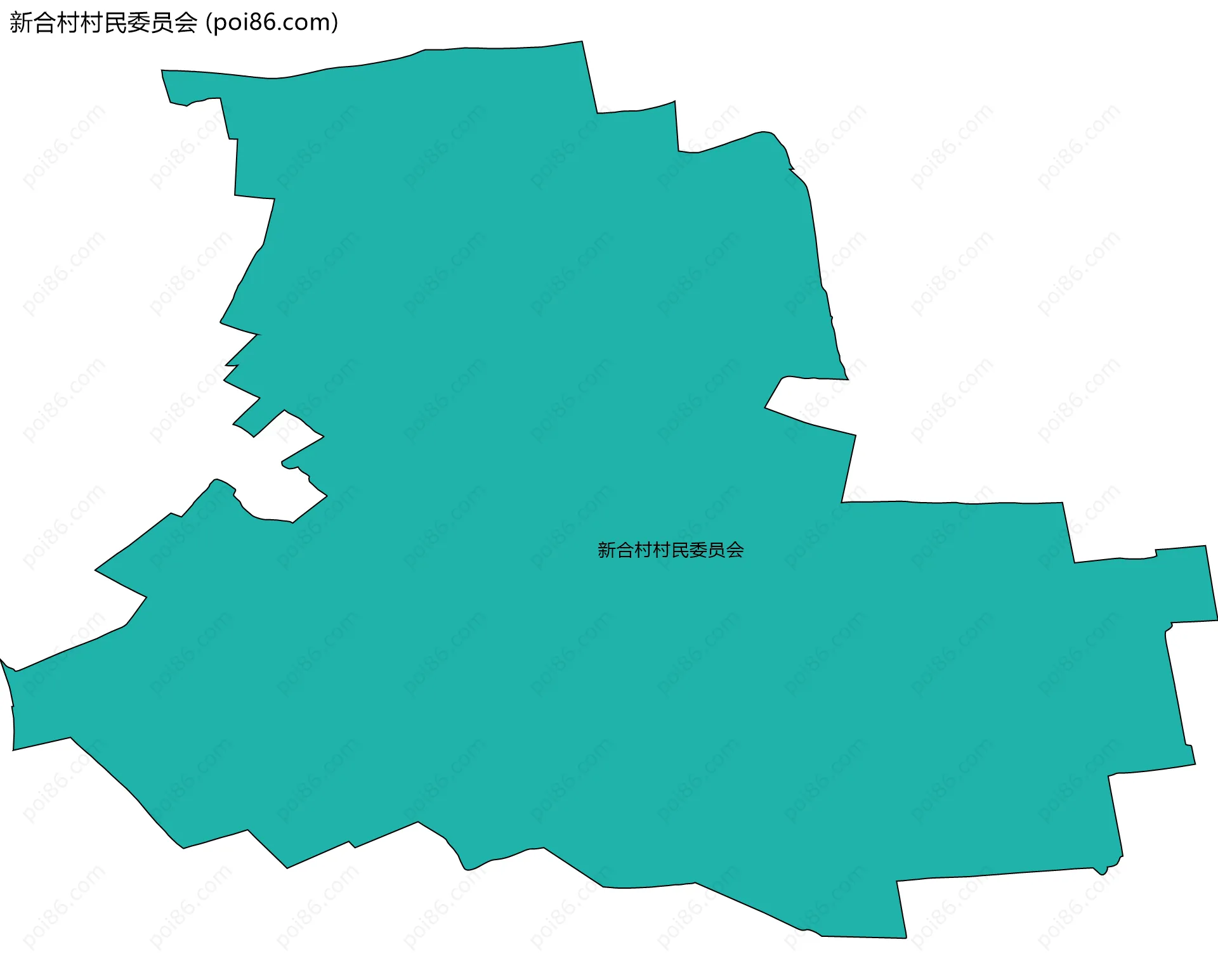 新合村村民委员会边界地图