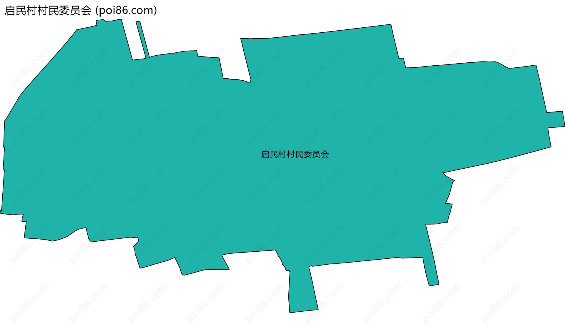 启民村村民委员会边界地图