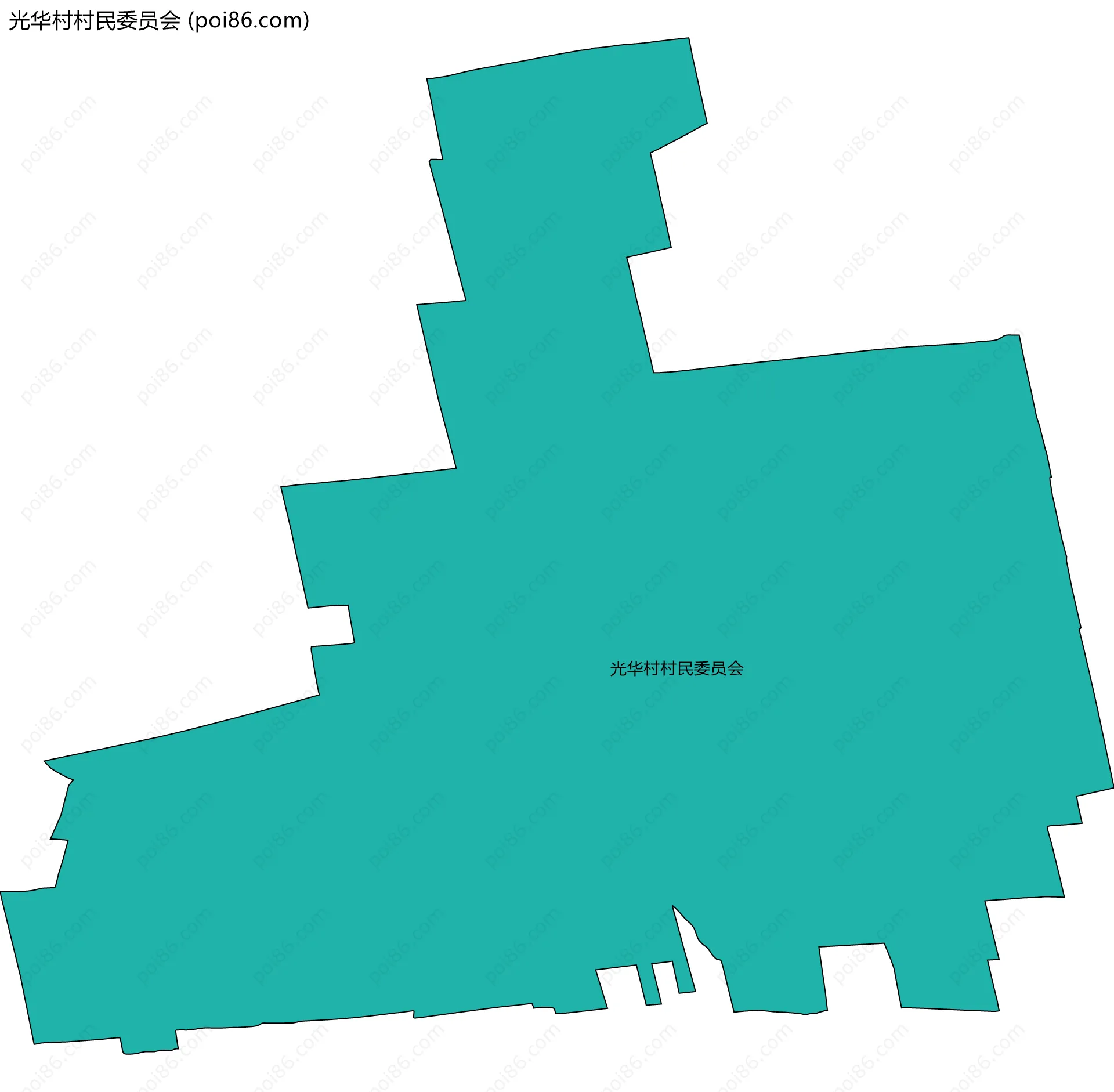 光华村村民委员会边界地图