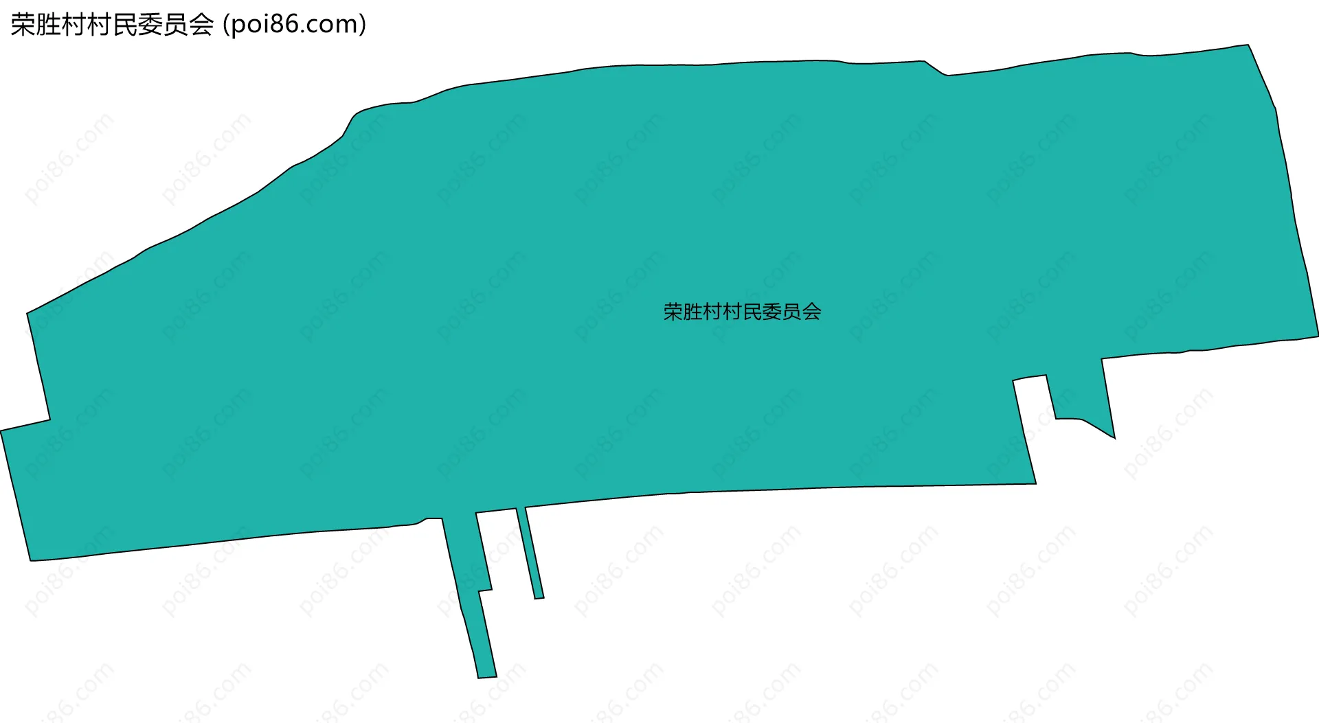 荣胜村村民委员会边界地图