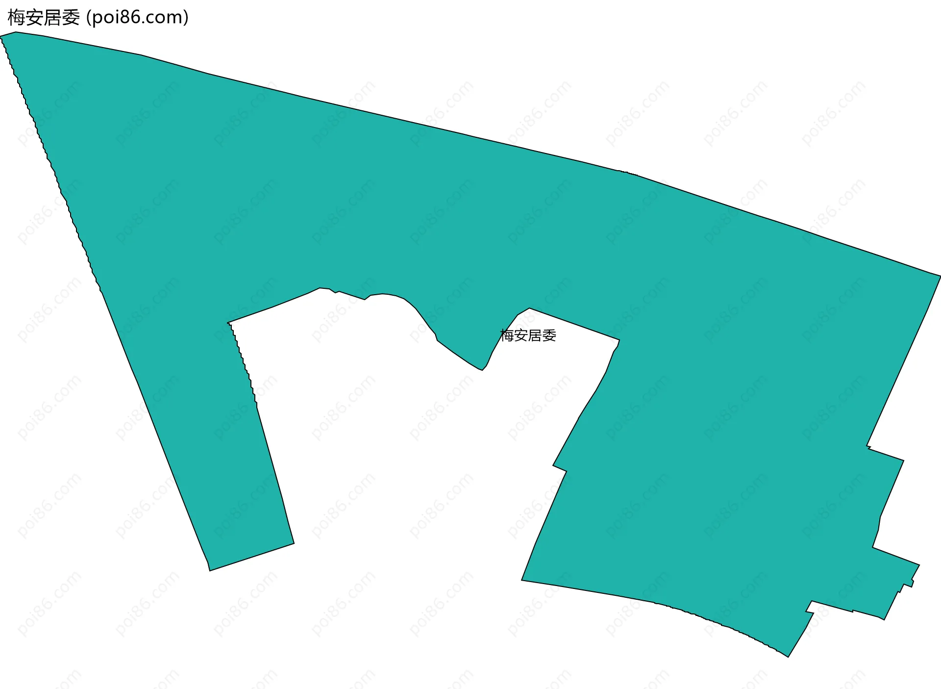 梅安居委边界地图