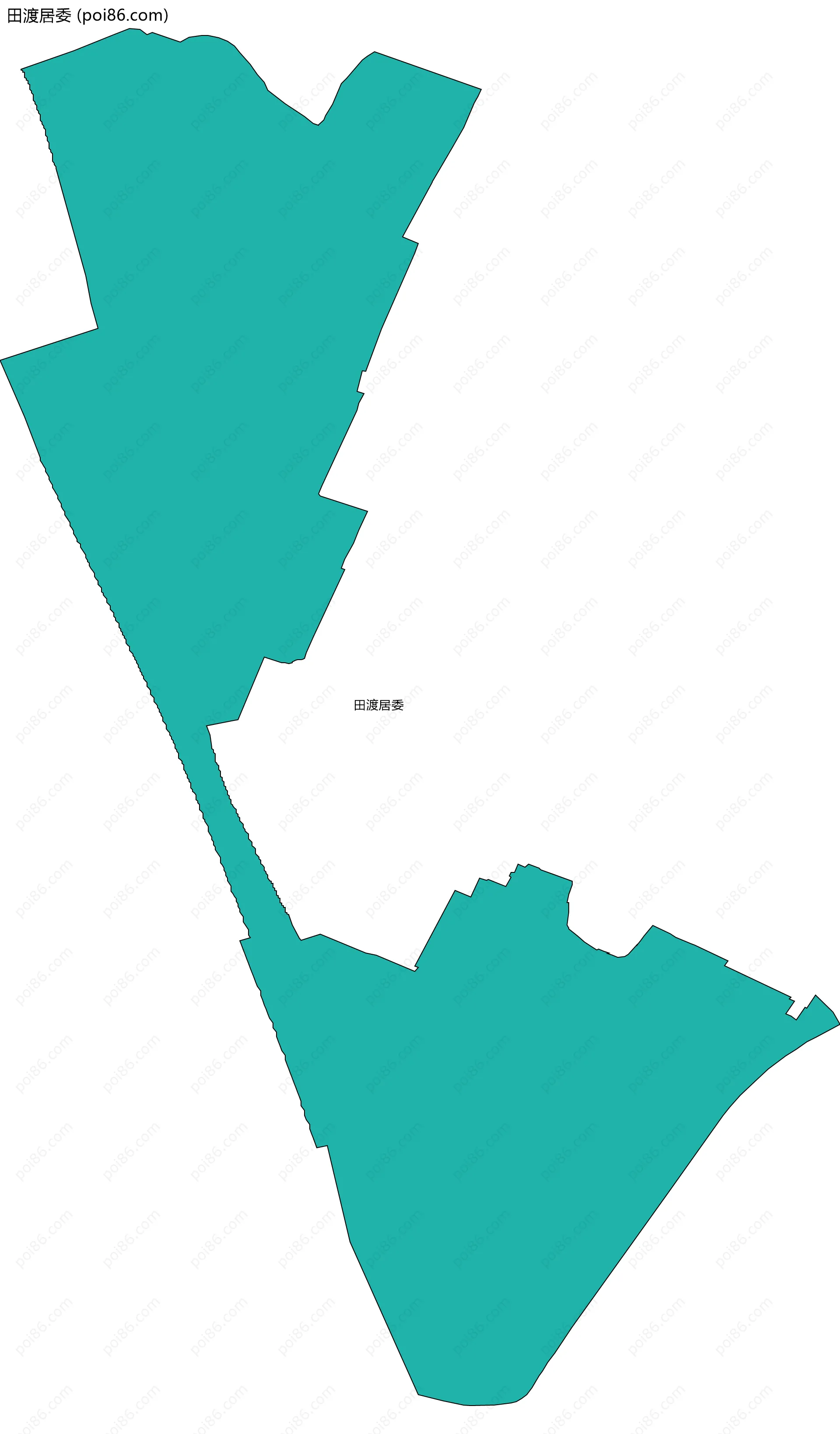 田渡居委边界地图