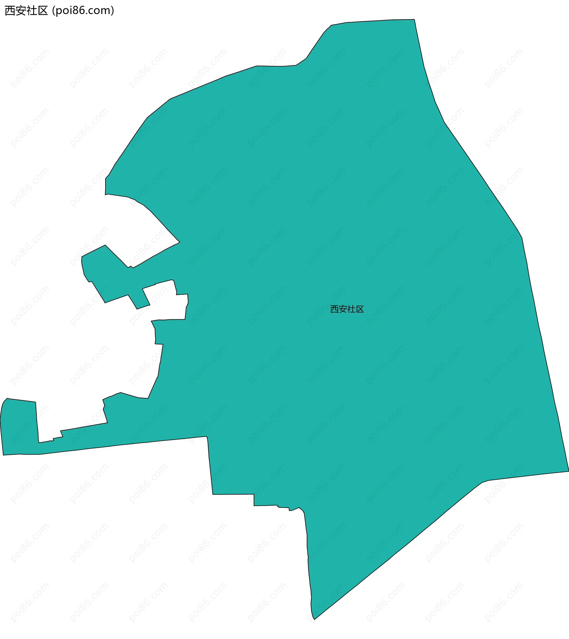 西安社区边界地图