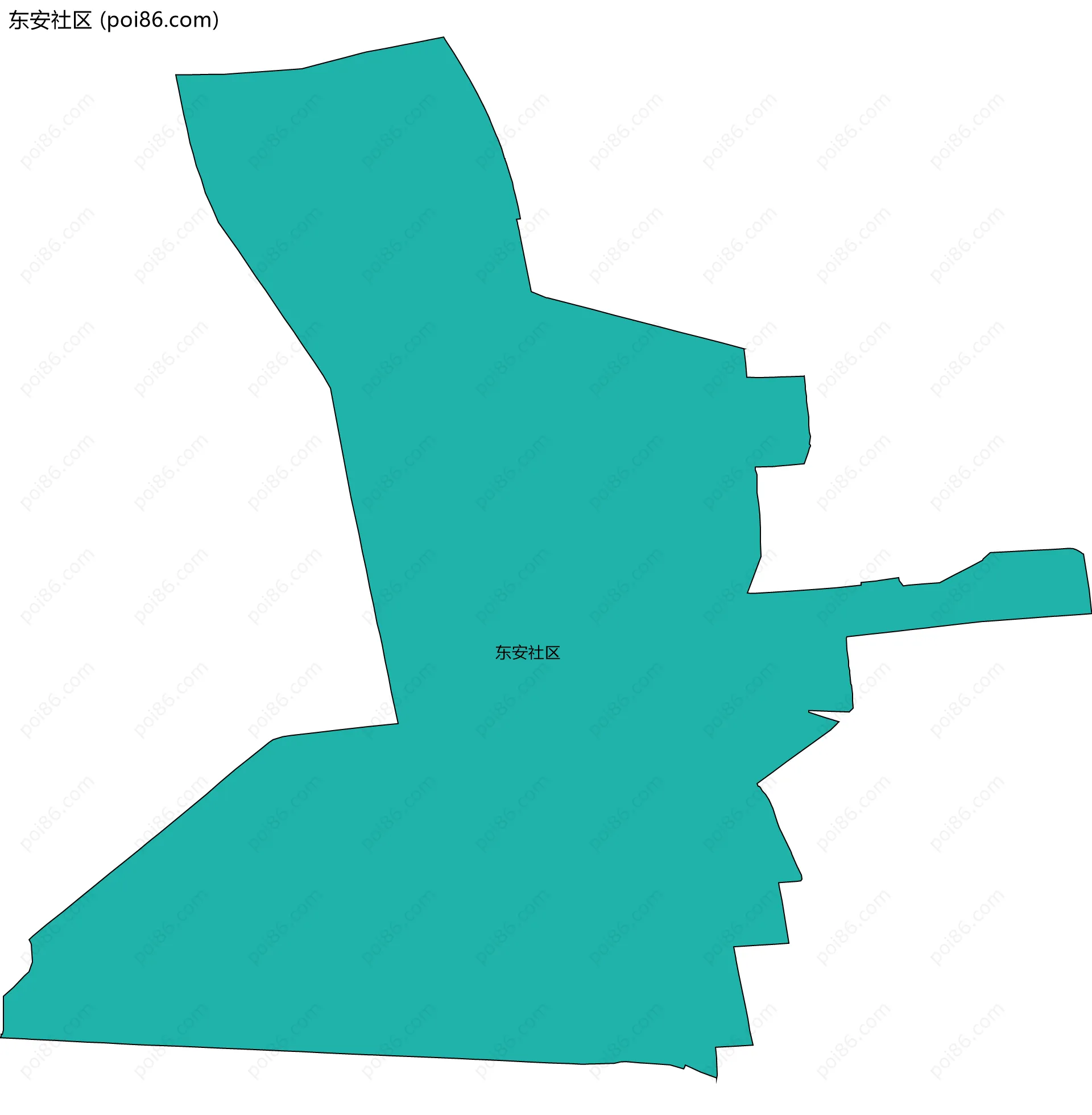 东安社区边界地图
