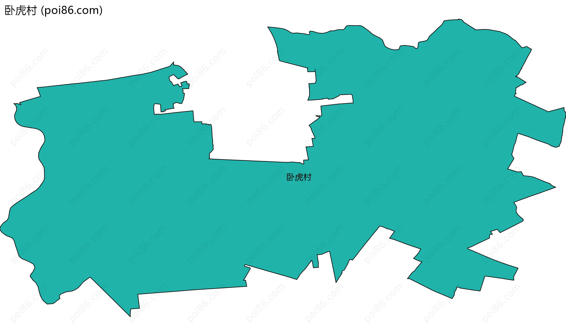 卧虎村边界地图