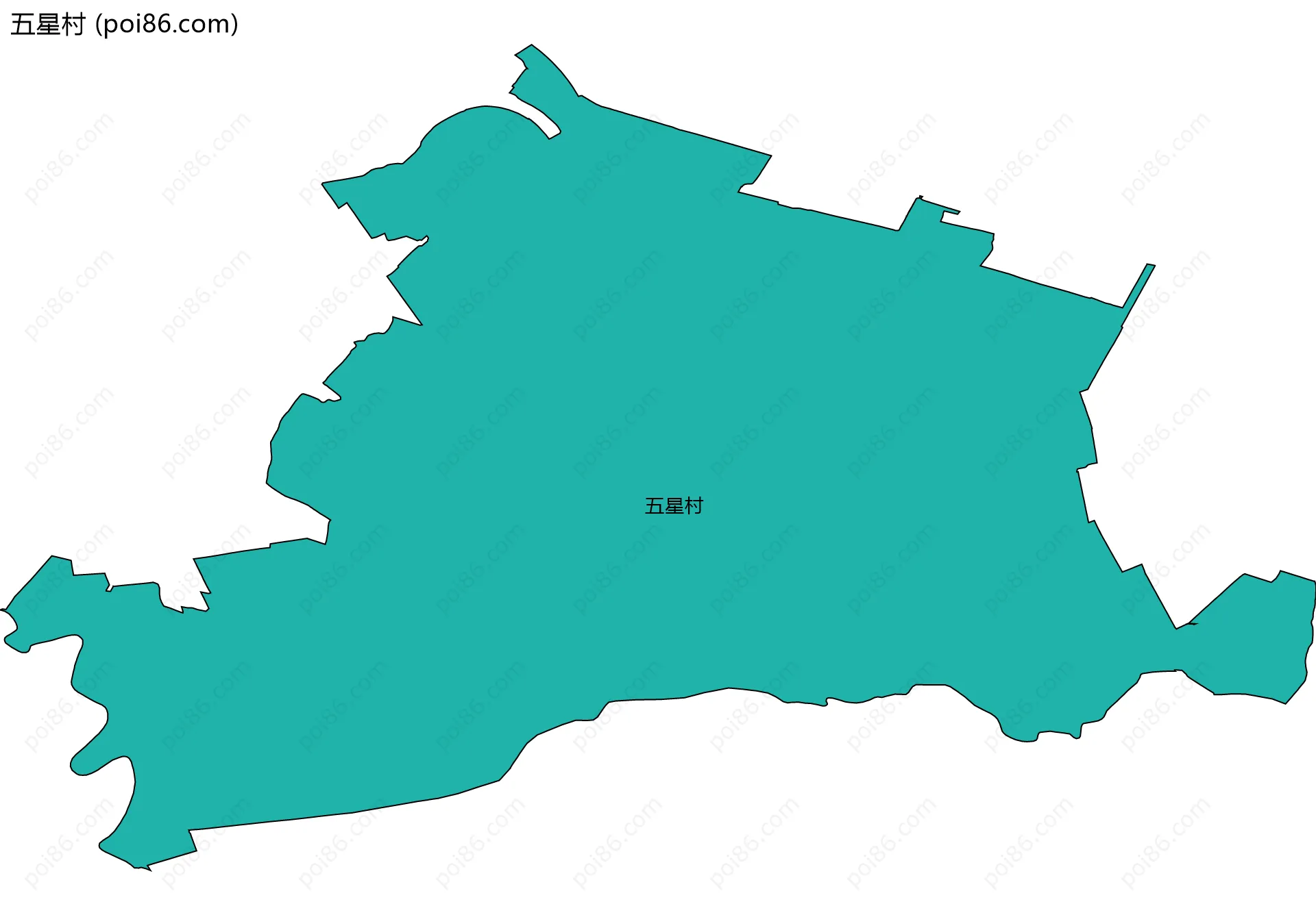 五星村边界地图