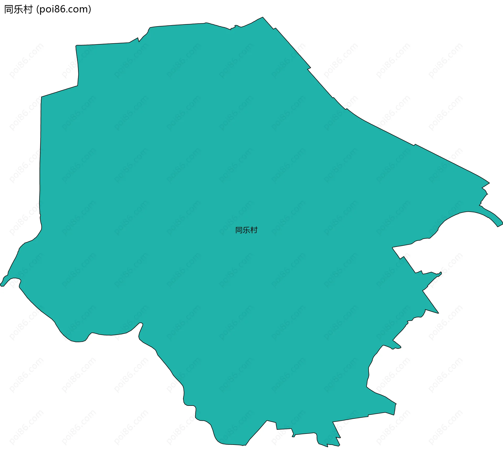同乐村边界地图